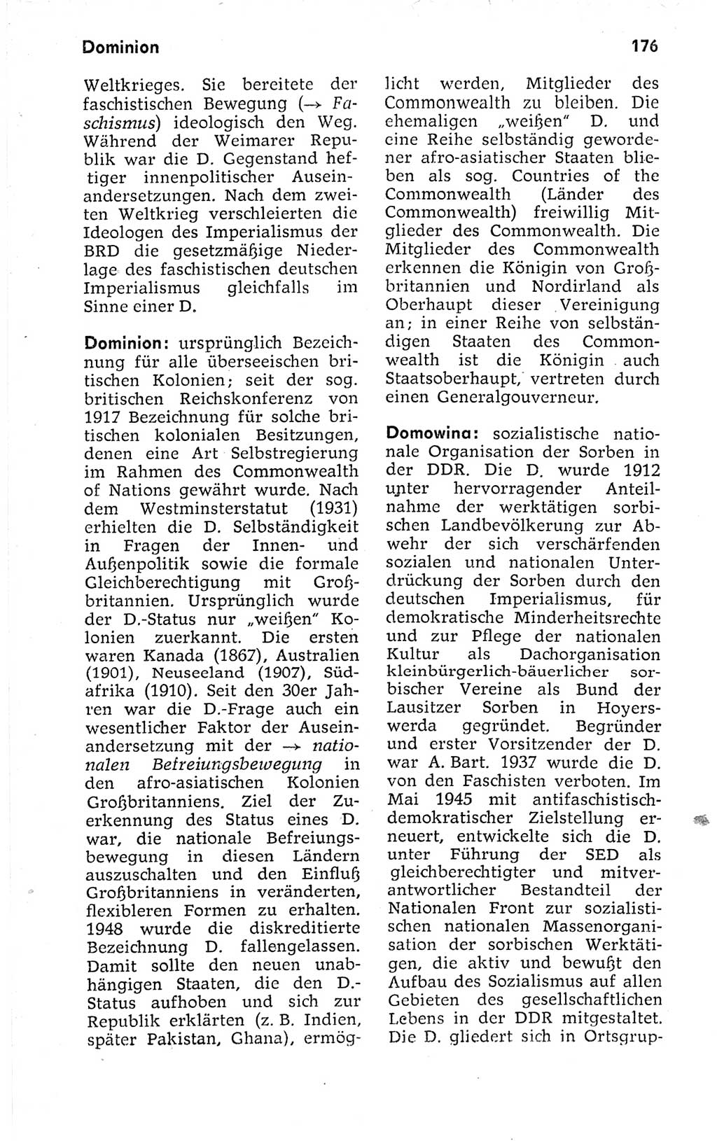 Kleines politisches Wörterbuch [Deutsche Demokratische Republik (DDR)] 1973, Seite 176 (Kl. pol. Wb. DDR 1973, S. 176)