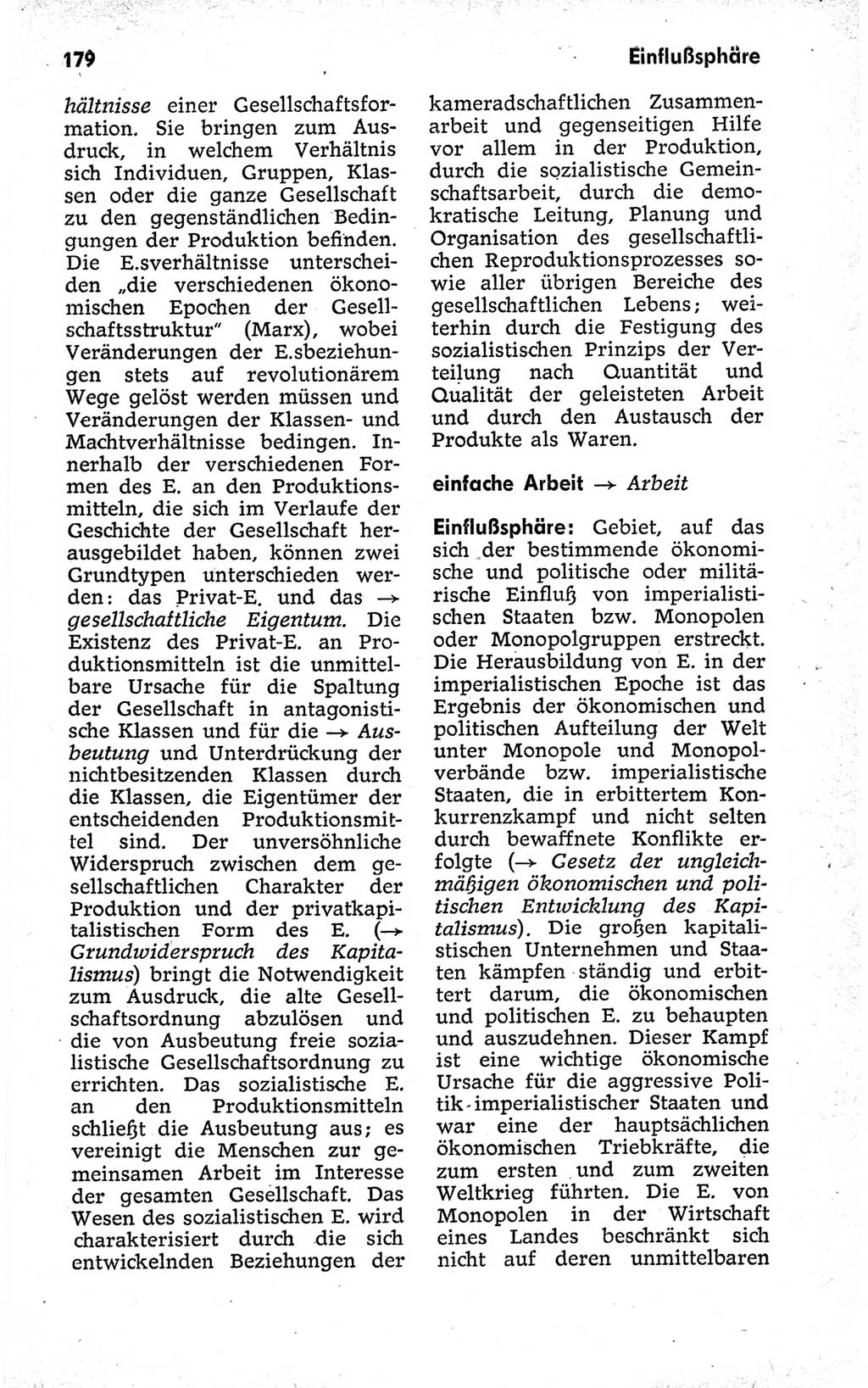 Kleines politisches Wörterbuch [Deutsche Demokratische Republik (DDR)] 1973, Seite 179 (Kl. pol. Wb. DDR 1973, S. 179)