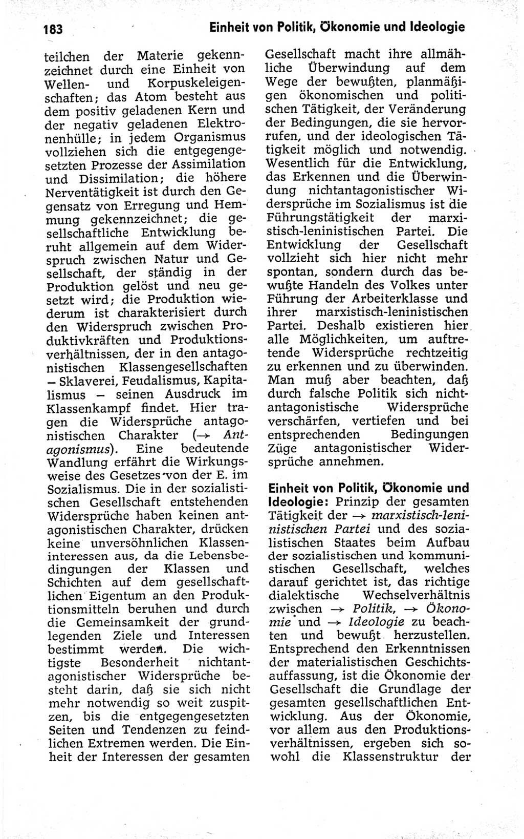 Kleines politisches Wörterbuch [Deutsche Demokratische Republik (DDR)] 1973, Seite 183 (Kl. pol. Wb. DDR 1973, S. 183)