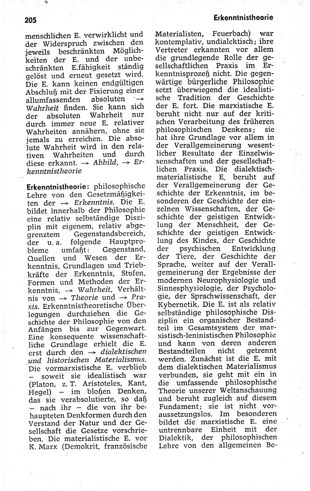 Kleines politisches Wörterbuch [Deutsche Demokratische Republik (DDR)] 1973, Seite 205 (Kl. pol. Wb. DDR 1973, S. 205)