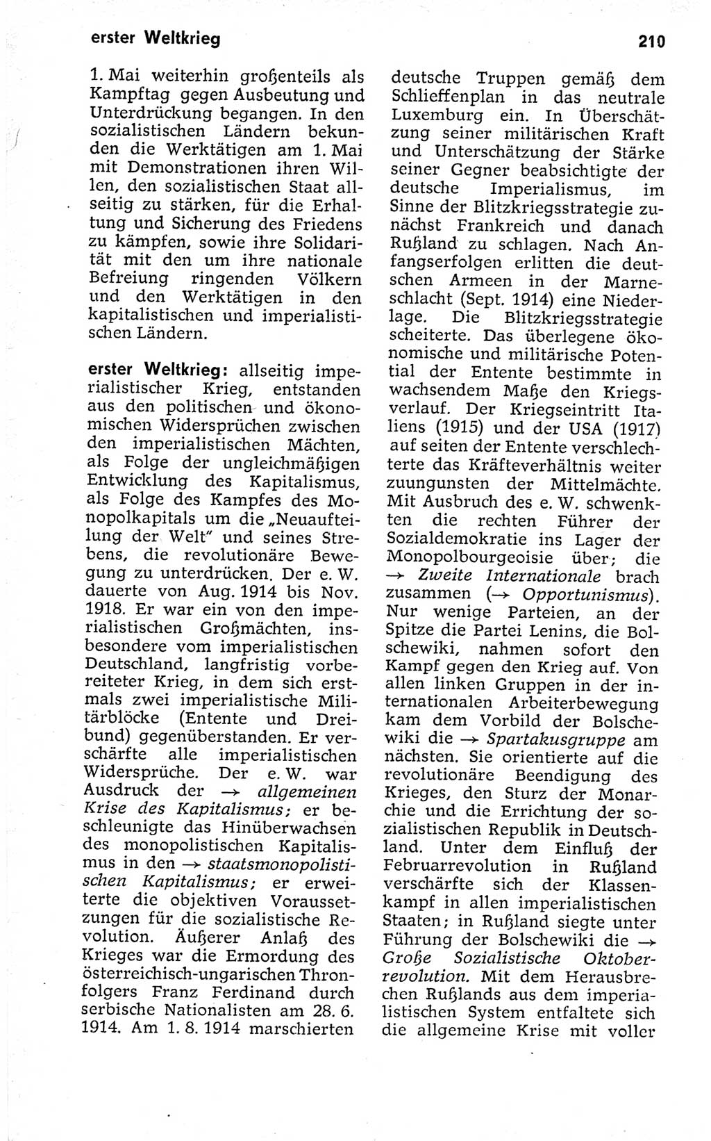Kleines politisches Wörterbuch [Deutsche Demokratische Republik (DDR)] 1973, Seite 210 (Kl. pol. Wb. DDR 1973, S. 210)