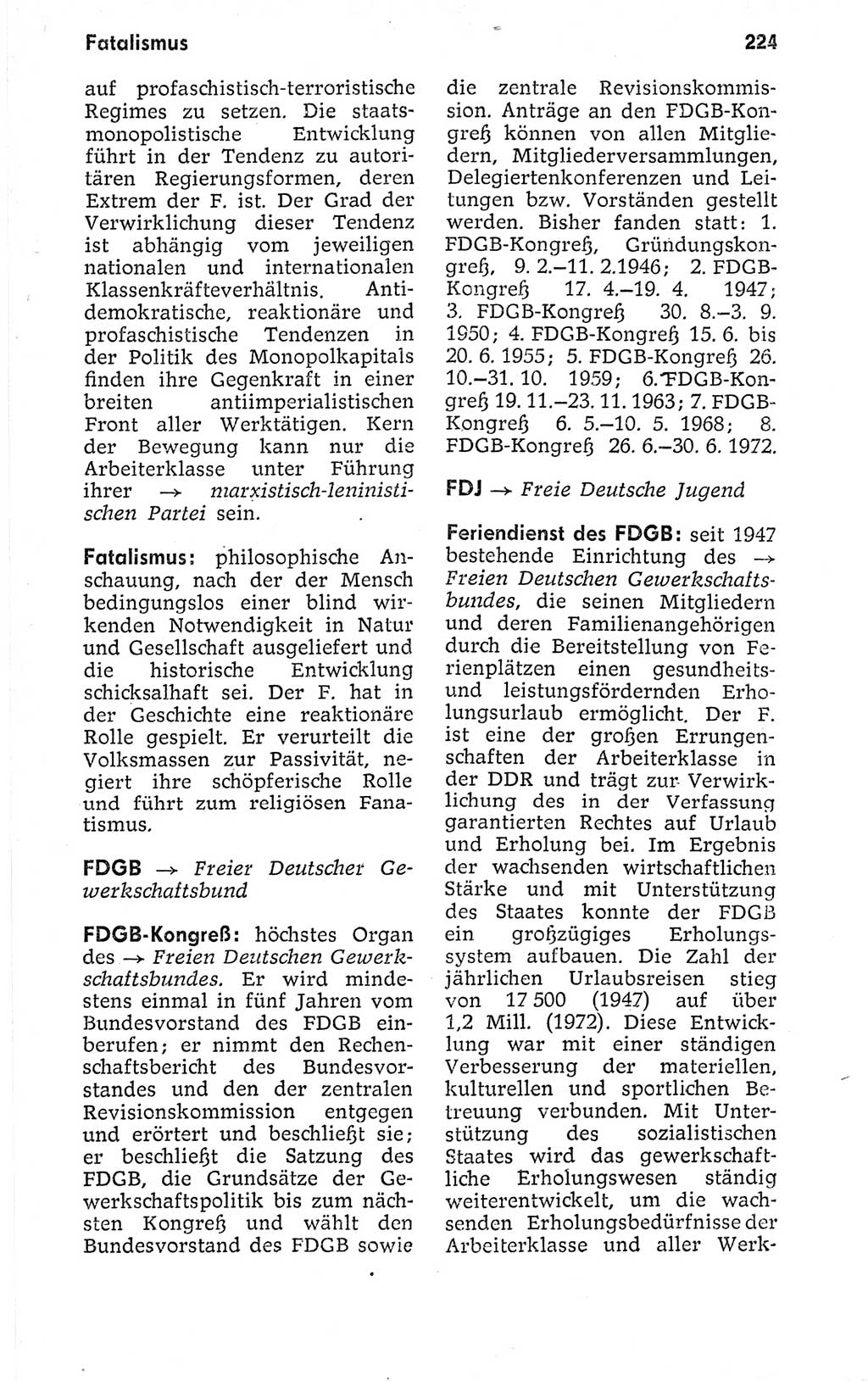 Kleines politisches Wörterbuch [Deutsche Demokratische Republik (DDR)] 1973, Seite 224 (Kl. pol. Wb. DDR 1973, S. 224)