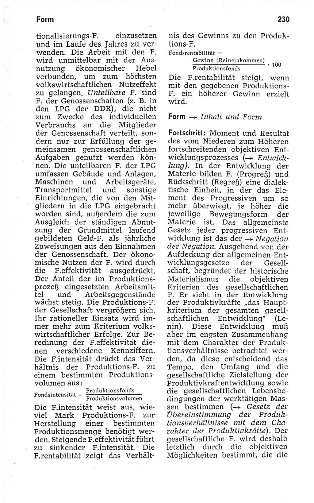 Kleines politisches Wörterbuch [Deutsche Demokratische Republik (DDR)] 1973, Seite 230 (Kl. pol. Wb. DDR 1973, S. 230)