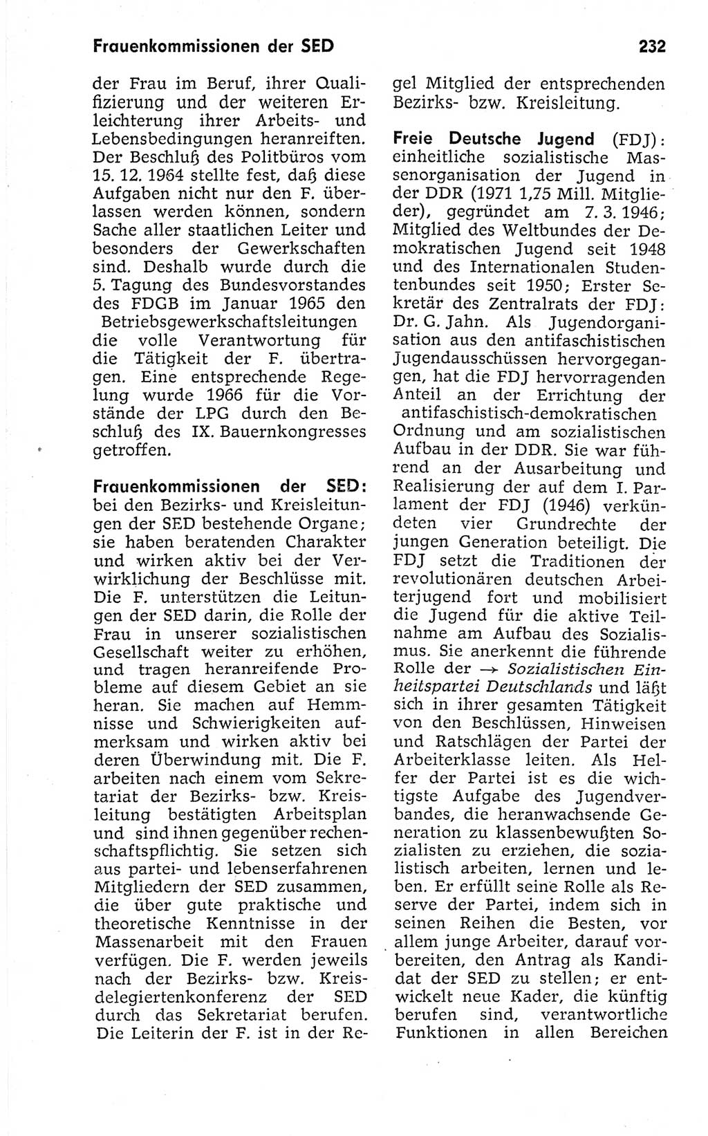 Kleines politisches Wörterbuch [Deutsche Demokratische Republik (DDR)] 1973, Seite 232 (Kl. pol. Wb. DDR 1973, S. 232)