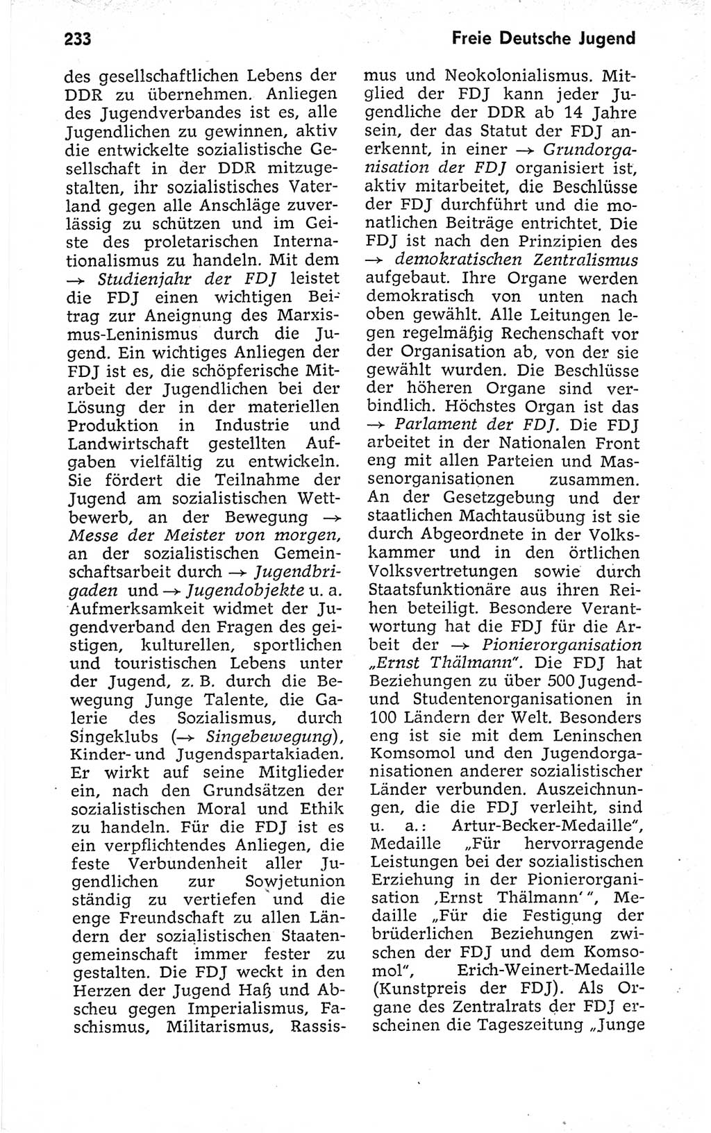Kleines politisches Wörterbuch [Deutsche Demokratische Republik (DDR)] 1973, Seite 233 (Kl. pol. Wb. DDR 1973, S. 233)