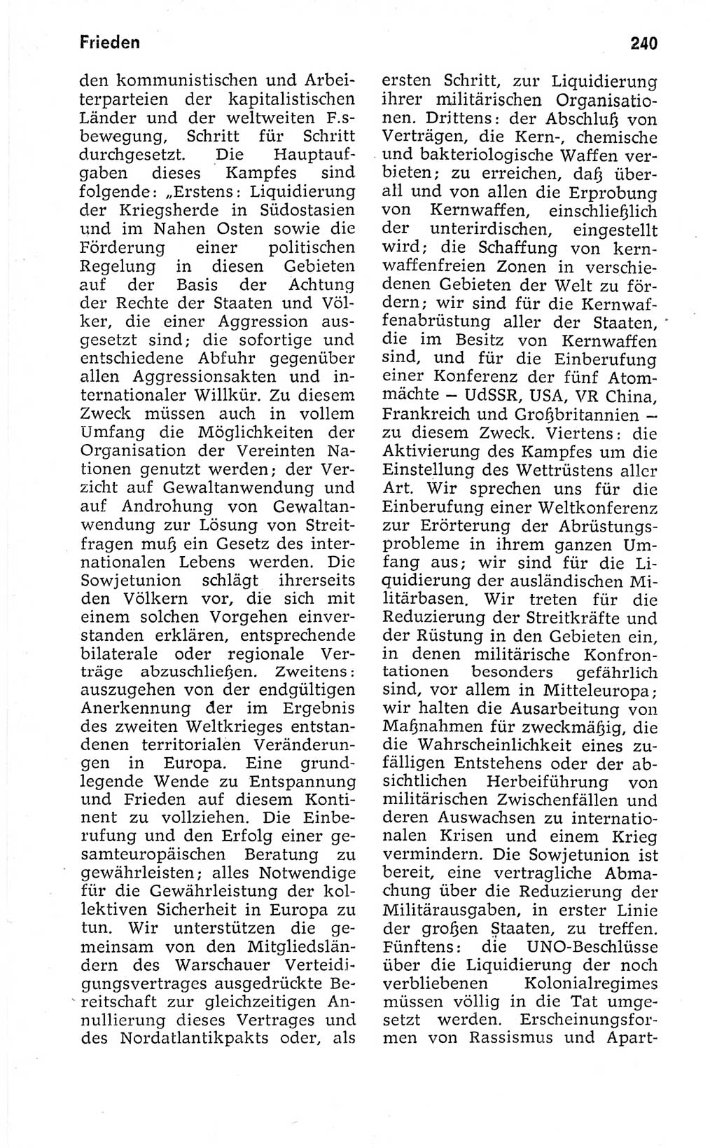 Kleines politisches Wörterbuch [Deutsche Demokratische Republik (DDR)] 1973, Seite 240 (Kl. pol. Wb. DDR 1973, S. 240)