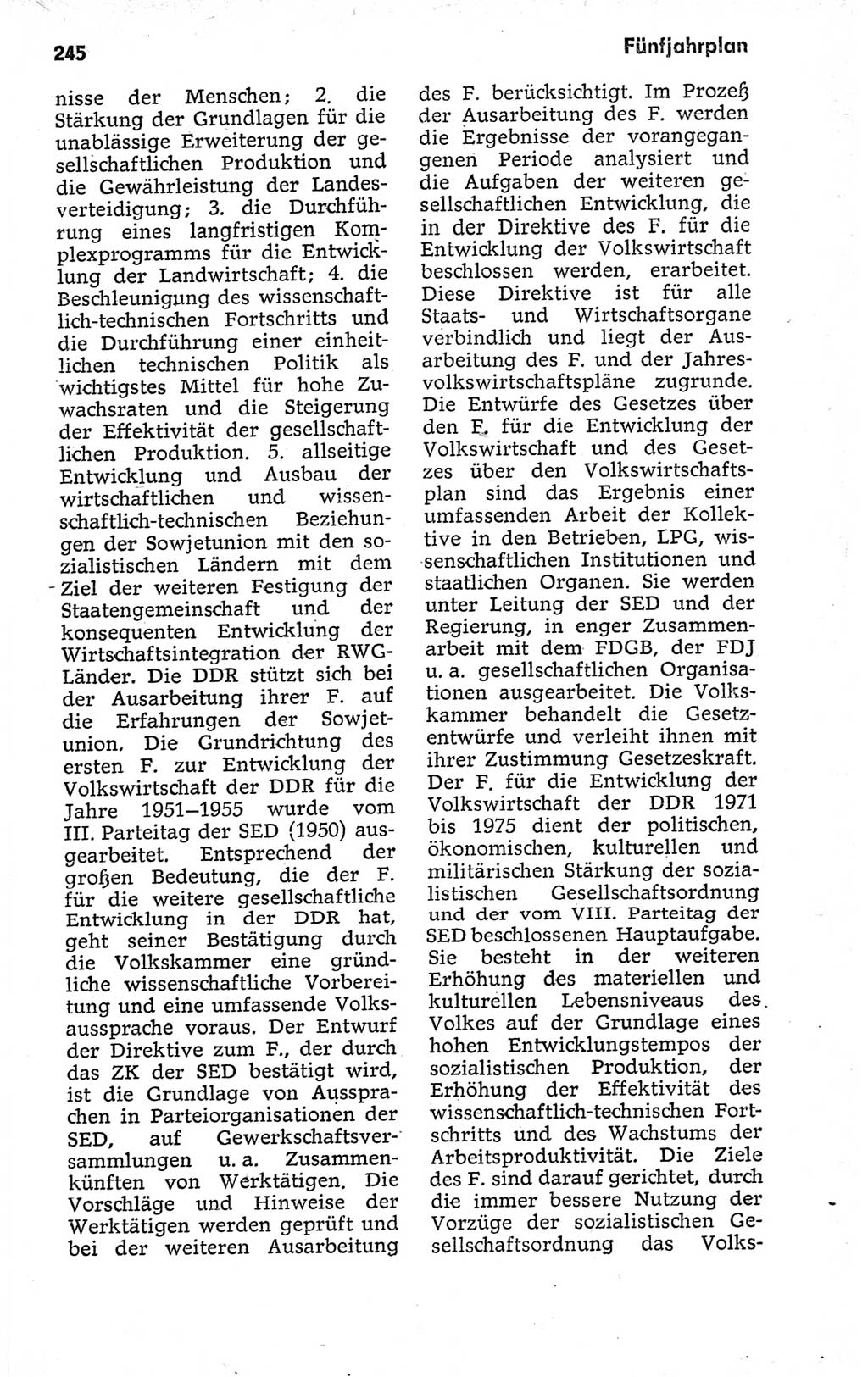 Kleines politisches Wörterbuch [Deutsche Demokratische Republik (DDR)] 1973, Seite 245 (Kl. pol. Wb. DDR 1973, S. 245)