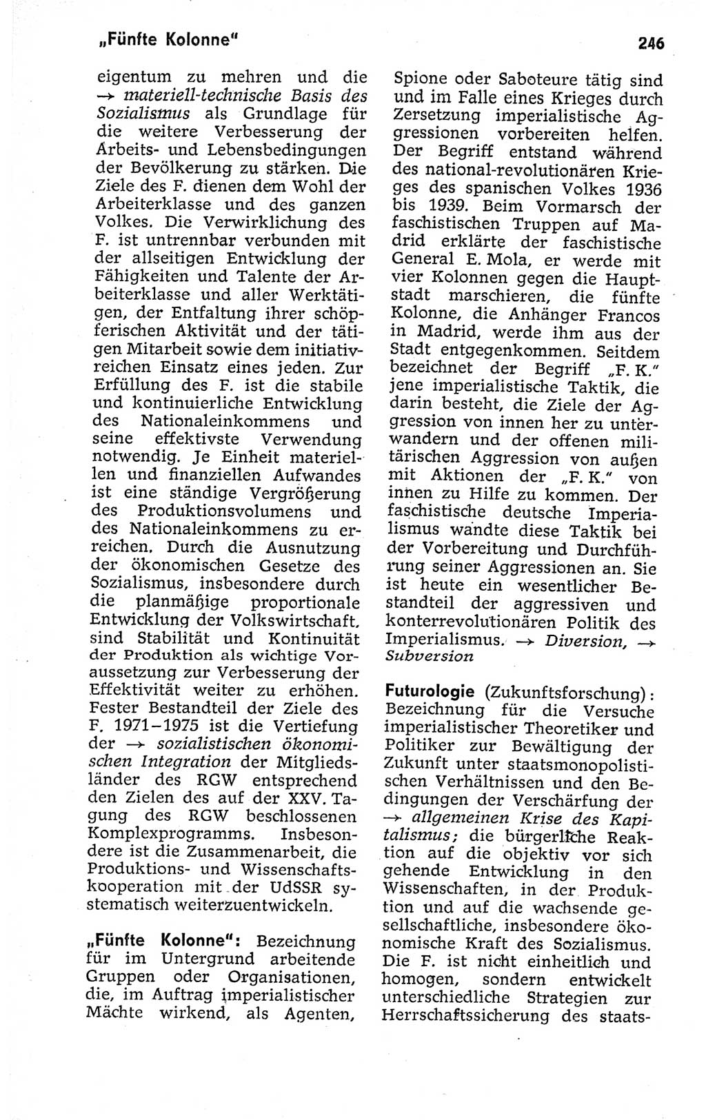 Kleines politisches Wörterbuch [Deutsche Demokratische Republik (DDR)] 1973, Seite 246 (Kl. pol. Wb. DDR 1973, S. 246)