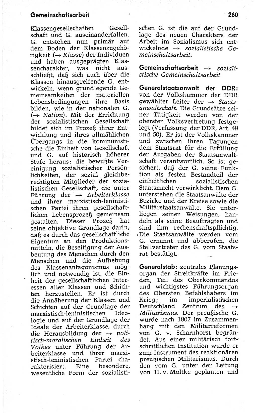 Kleines politisches Wörterbuch [Deutsche Demokratische Republik (DDR)] 1973, Seite 260 (Kl. pol. Wb. DDR 1973, S. 260)