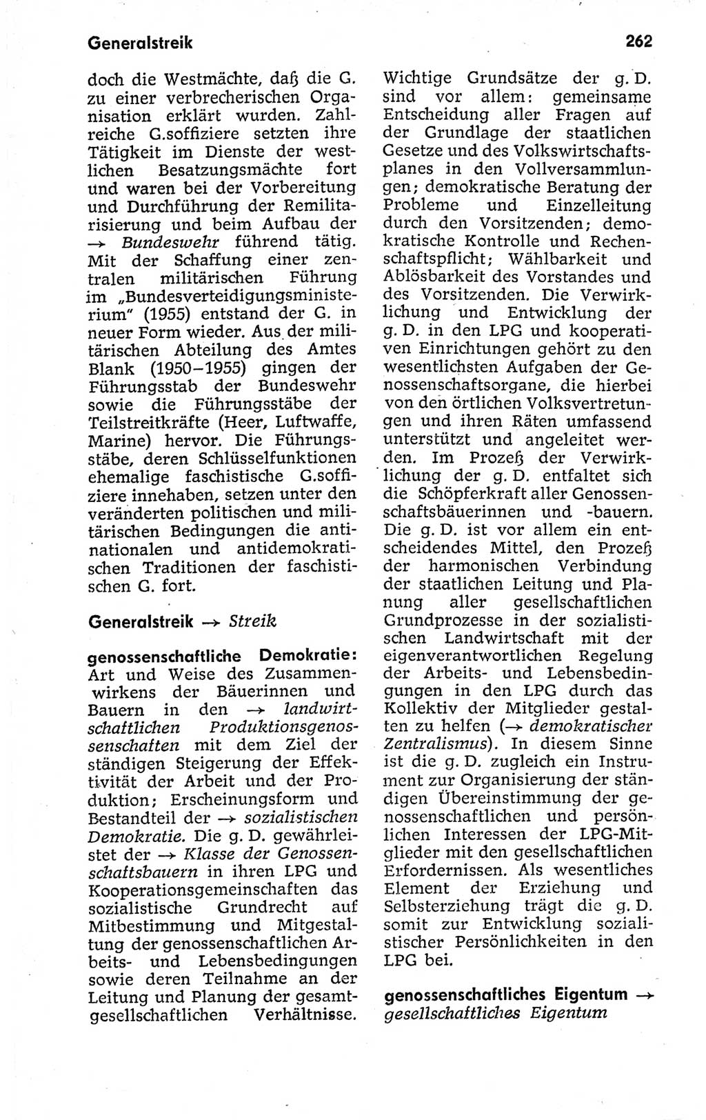 Kleines politisches Wörterbuch [Deutsche Demokratische Republik (DDR)] 1973, Seite 262 (Kl. pol. Wb. DDR 1973, S. 262)