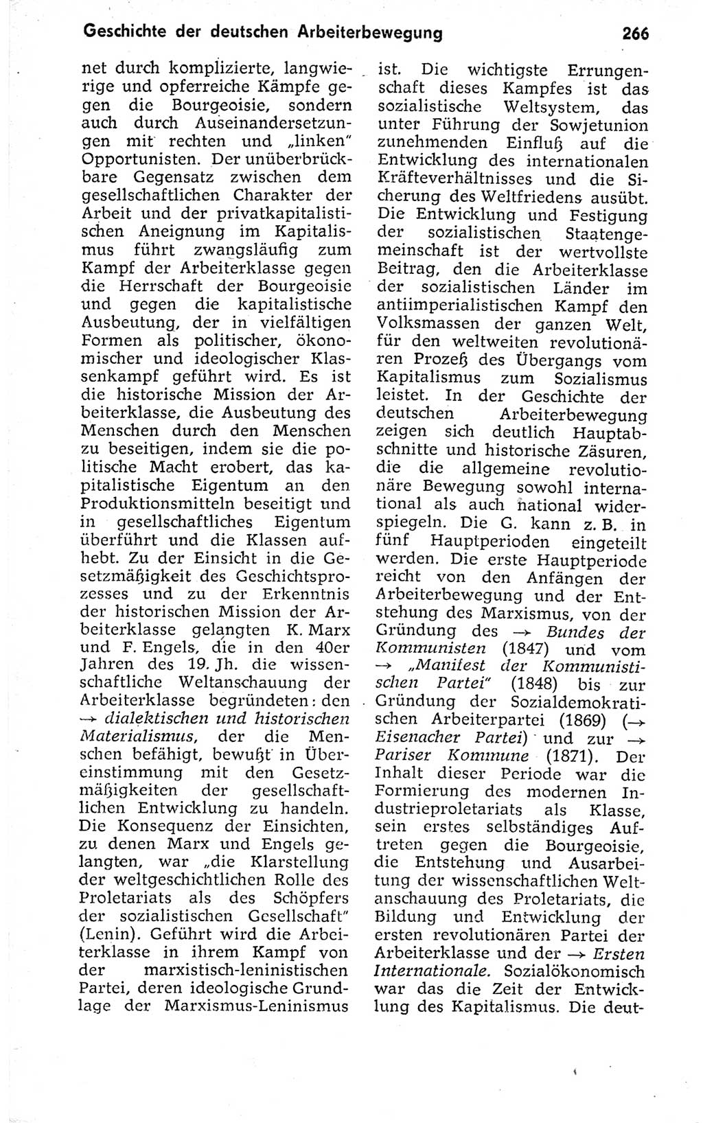 Kleines politisches Wörterbuch [Deutsche Demokratische Republik (DDR)] 1973, Seite 266 (Kl. pol. Wb. DDR 1973, S. 266)