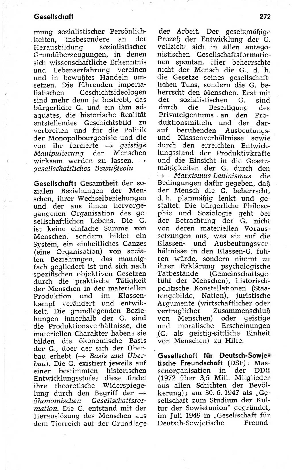 Kleines politisches Wörterbuch [Deutsche Demokratische Republik (DDR)] 1973, Seite 272 (Kl. pol. Wb. DDR 1973, S. 272)