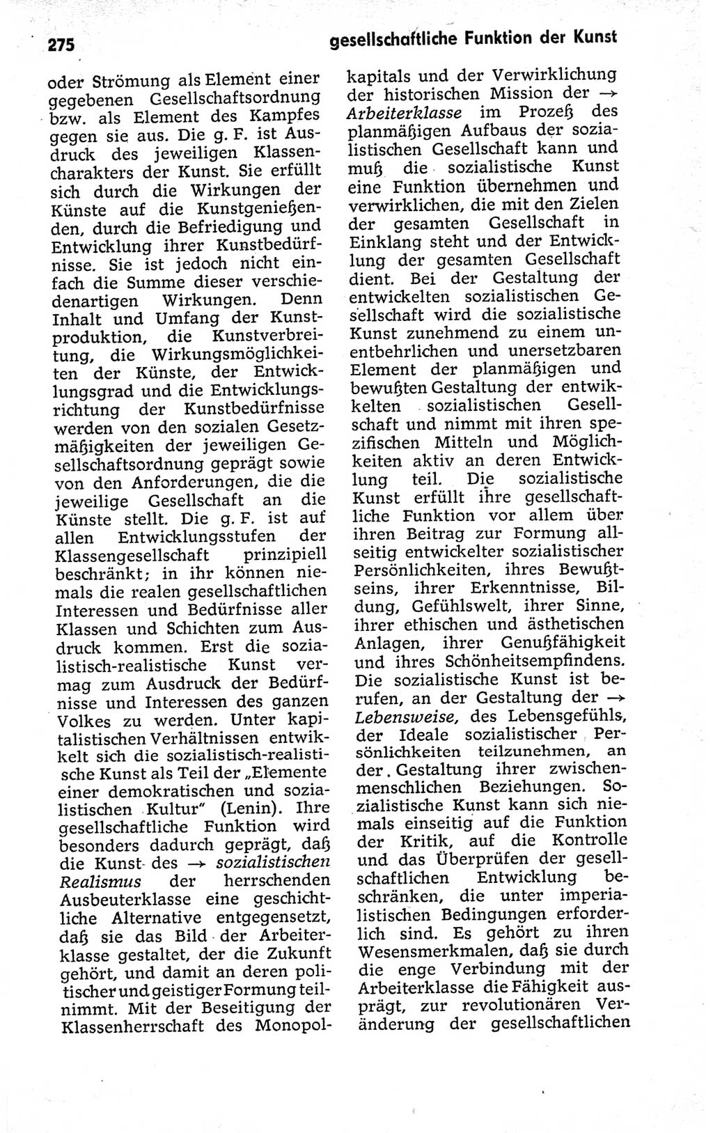 Kleines politisches Wörterbuch [Deutsche Demokratische Republik (DDR)] 1973, Seite 275 (Kl. pol. Wb. DDR 1973, S. 275)