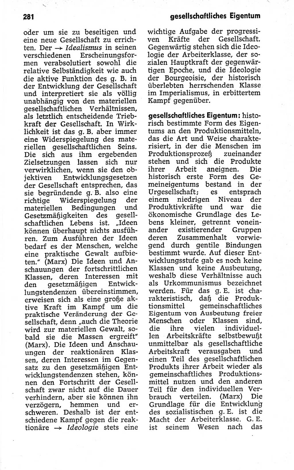 Kleines politisches Wörterbuch [Deutsche Demokratische Republik (DDR)] 1973, Seite 281 (Kl. pol. Wb. DDR 1973, S. 281)