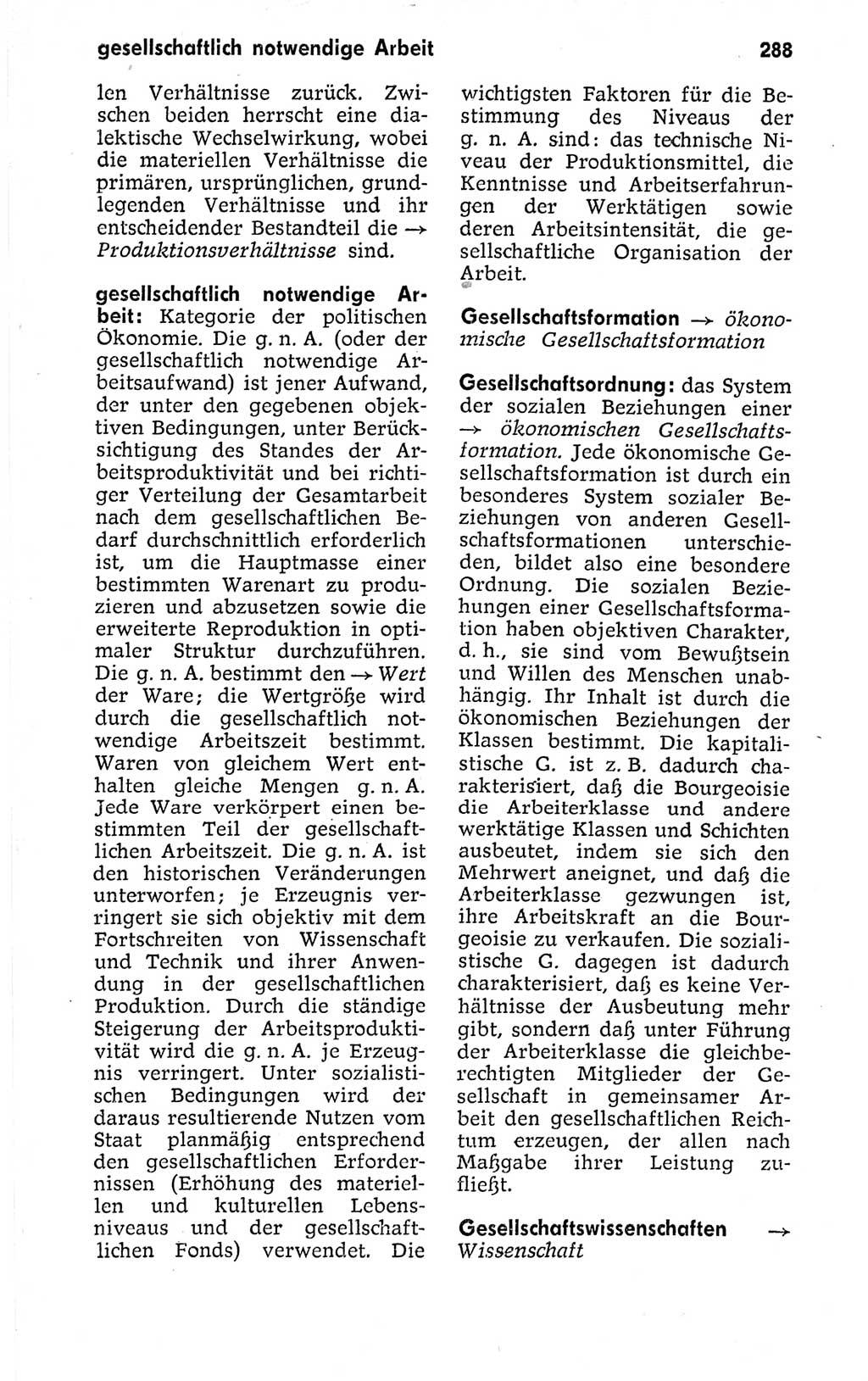 Kleines politisches Wörterbuch [Deutsche Demokratische Republik (DDR)] 1973, Seite 288 (Kl. pol. Wb. DDR 1973, S. 288)