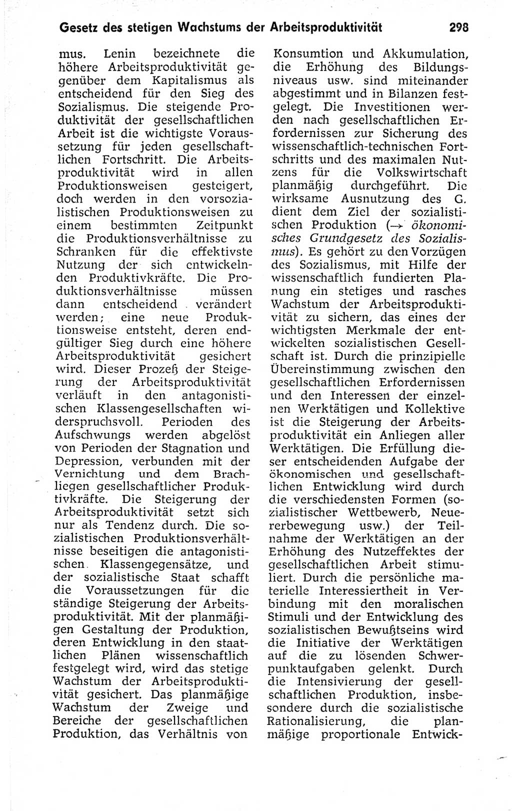 Kleines politisches Wörterbuch [Deutsche Demokratische Republik (DDR)] 1973, Seite 298 (Kl. pol. Wb. DDR 1973, S. 298)