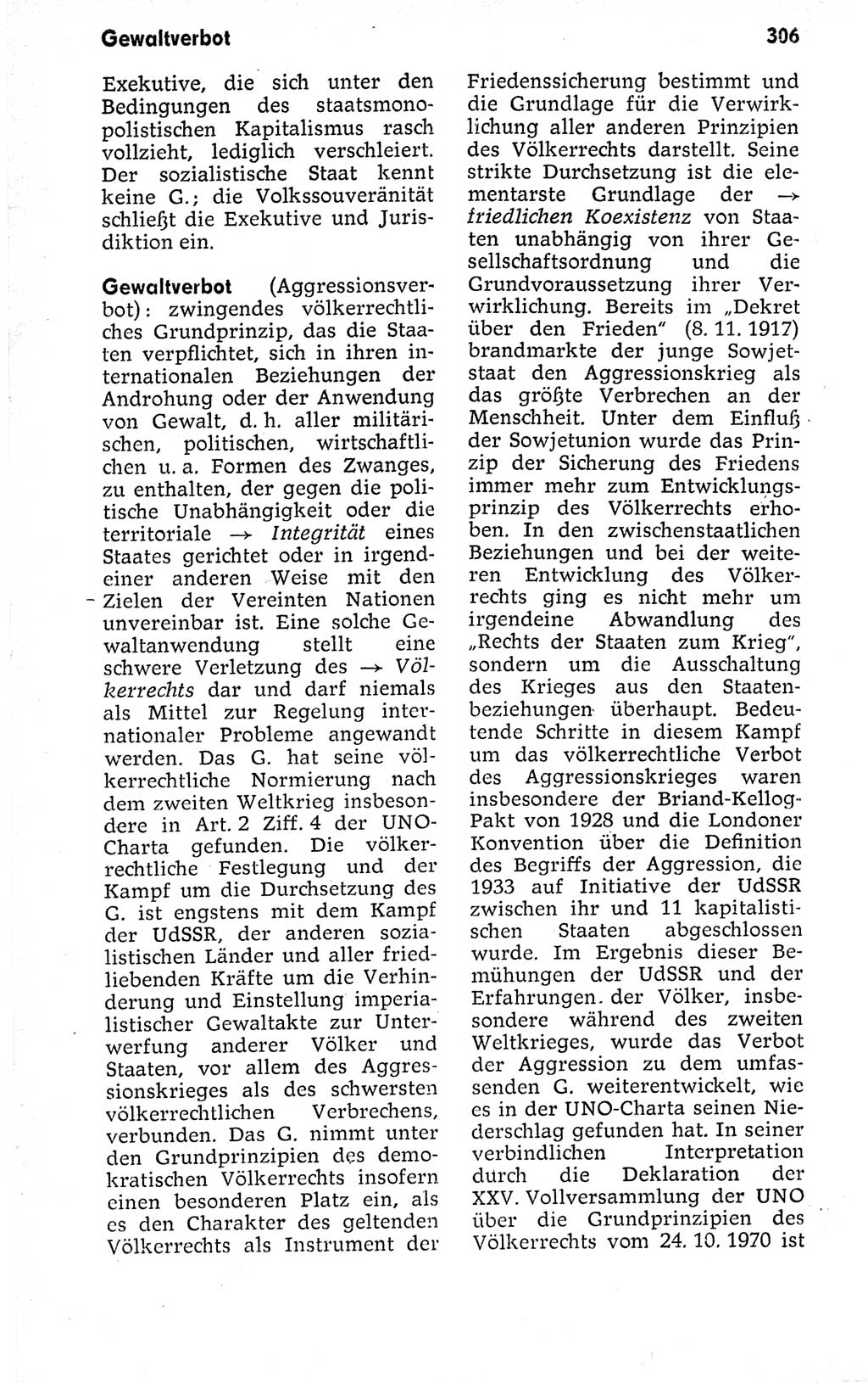 Kleines politisches Wörterbuch [Deutsche Demokratische Republik (DDR)] 1973, Seite 306 (Kl. pol. Wb. DDR 1973, S. 306)
