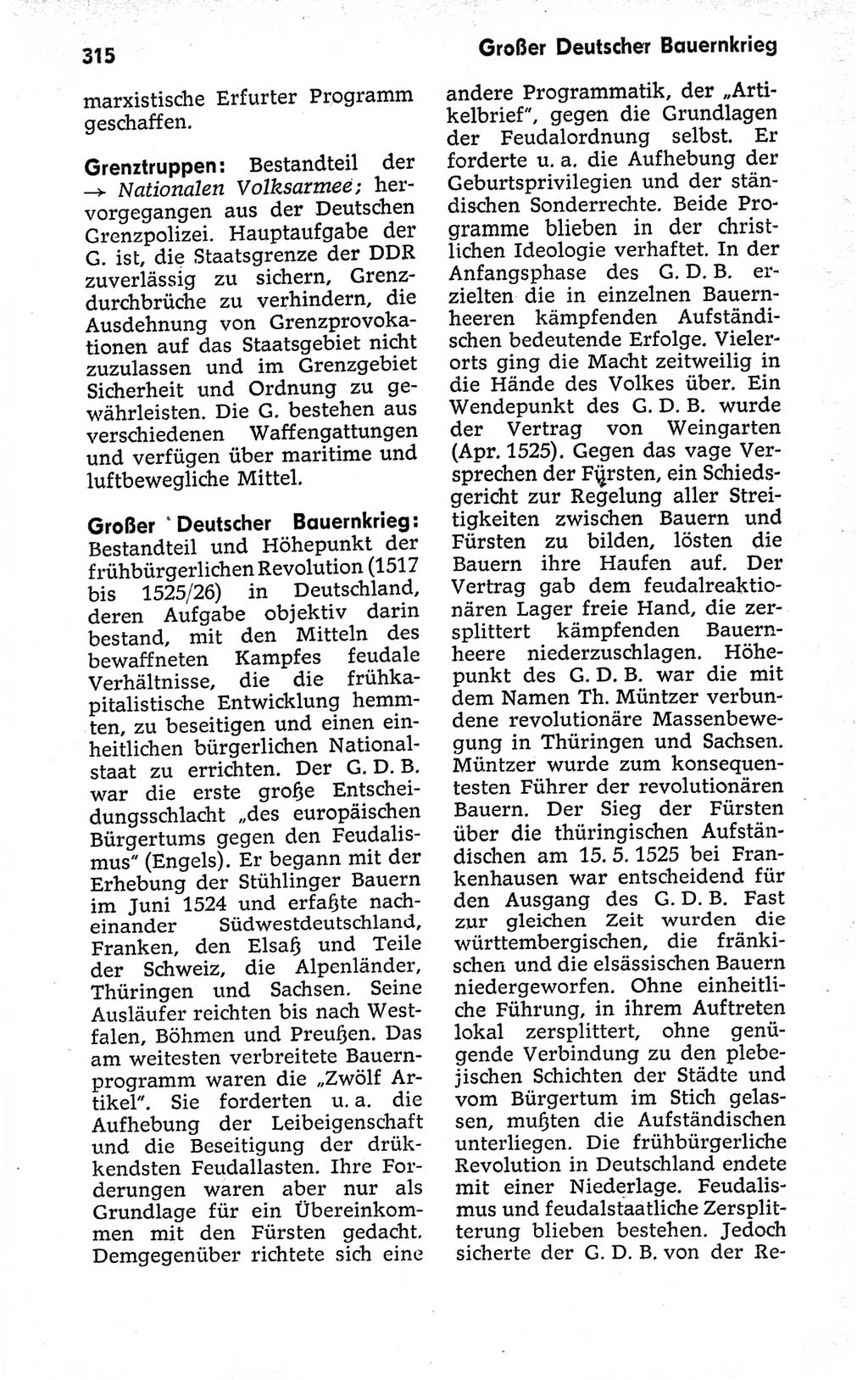 Kleines politisches Wörterbuch [Deutsche Demokratische Republik (DDR)] 1973, Seite 315 (Kl. pol. Wb. DDR 1973, S. 315)