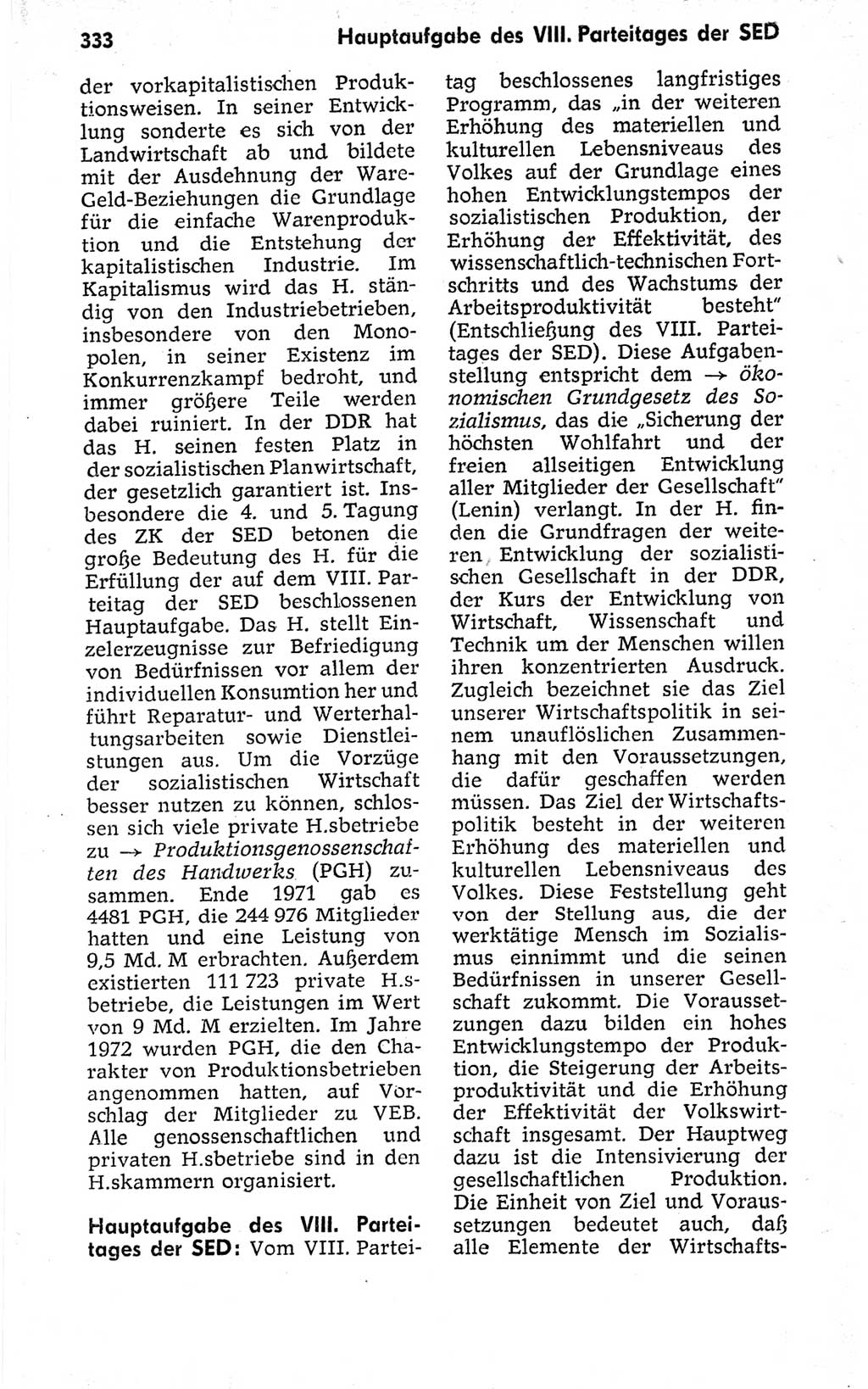 Kleines politisches Wörterbuch [Deutsche Demokratische Republik (DDR)] 1973, Seite 333 (Kl. pol. Wb. DDR 1973, S. 333)