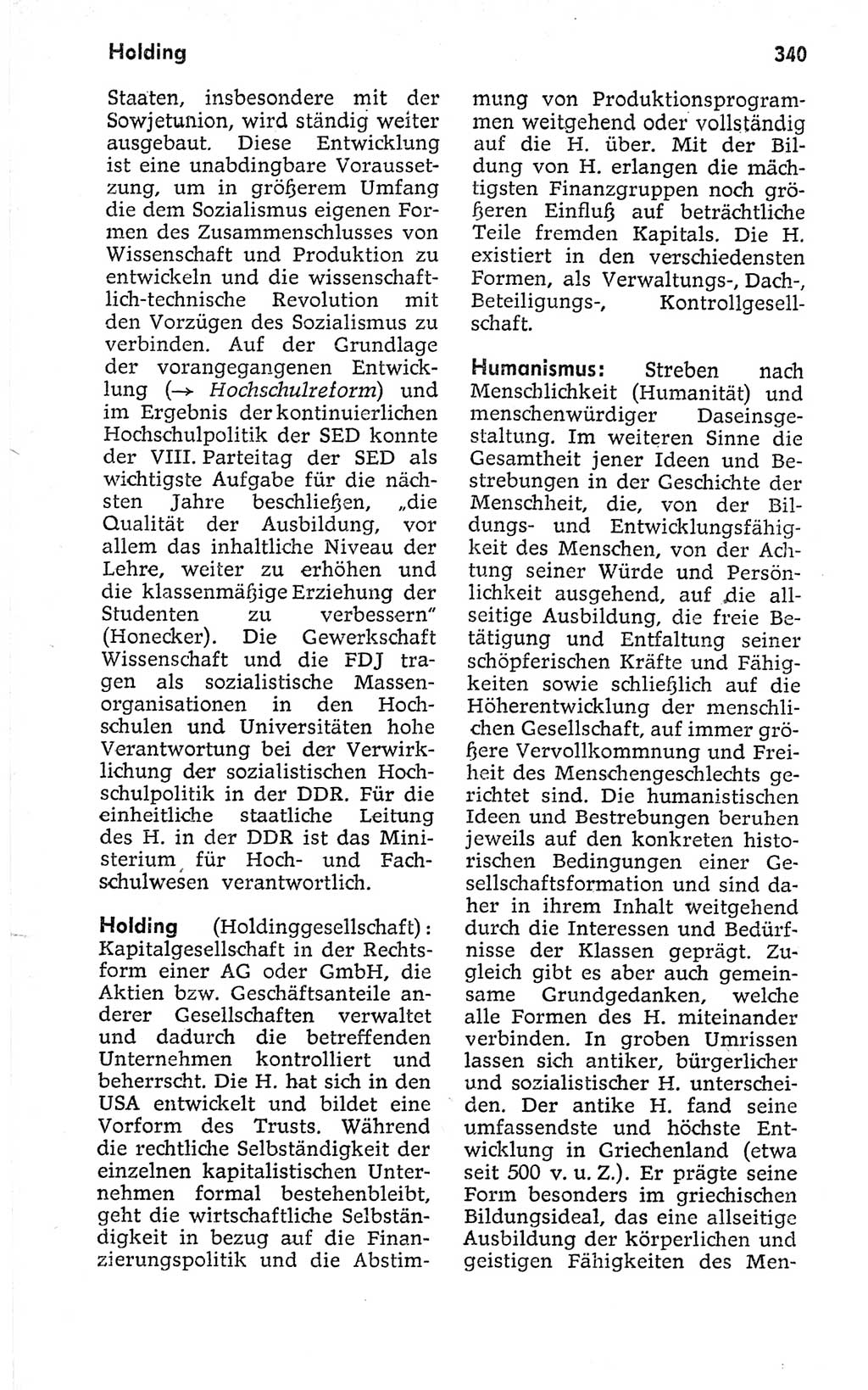 Kleines politisches Wörterbuch [Deutsche Demokratische Republik (DDR)] 1973, Seite 340 (Kl. pol. Wb. DDR 1973, S. 340)