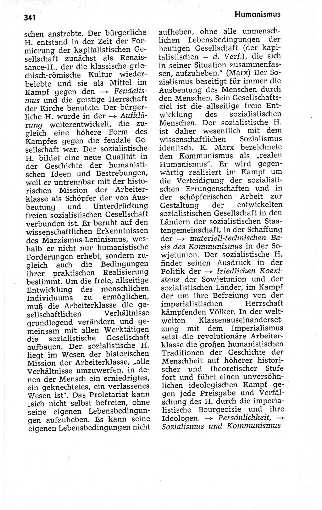 Kleines politisches Wörterbuch [Deutsche Demokratische Republik (DDR)] 1973, Seite 341 (Kl. pol. Wb. DDR 1973, S. 341)