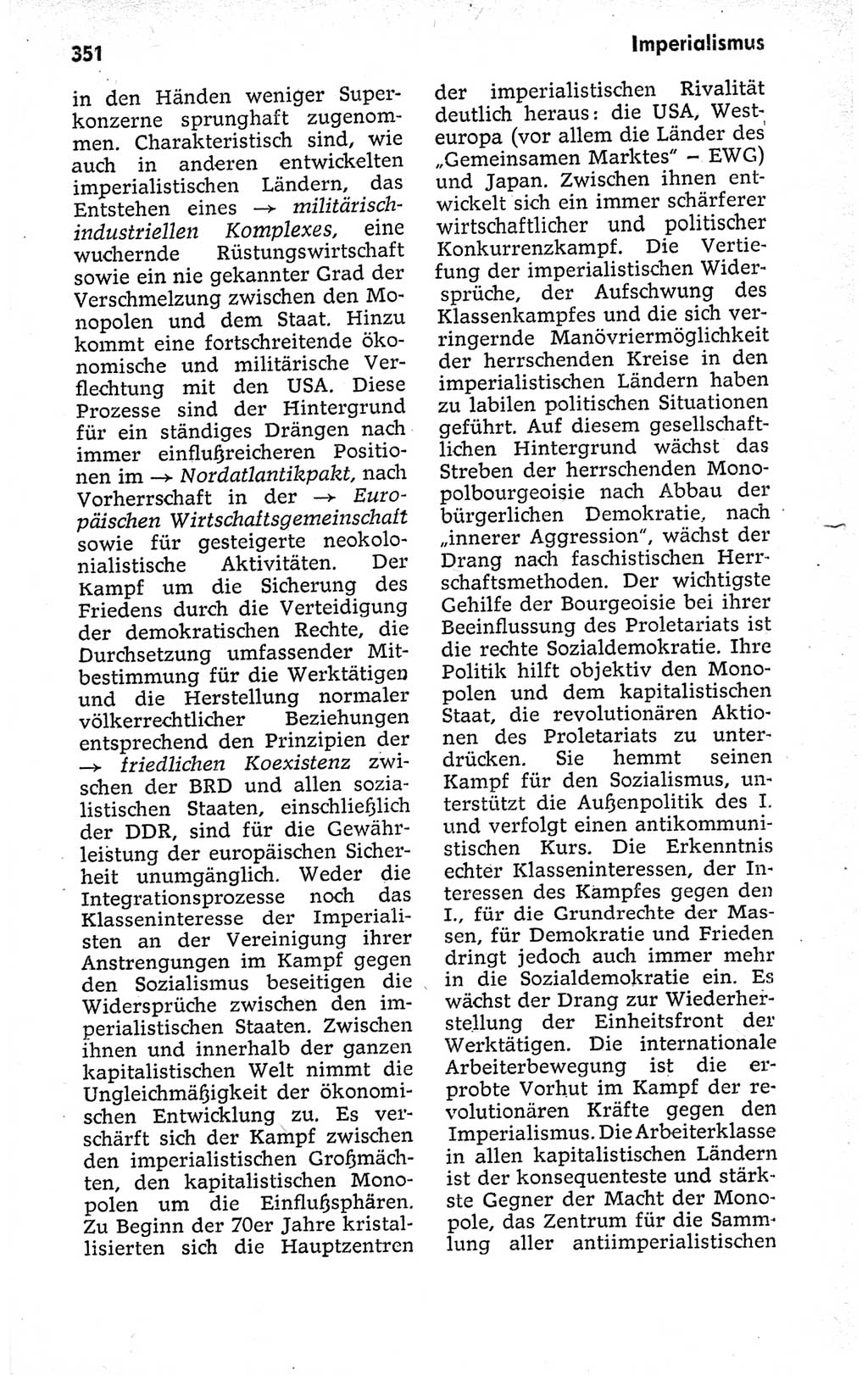 Kleines politisches Wörterbuch [Deutsche Demokratische Republik (DDR)] 1973, Seite 351 (Kl. pol. Wb. DDR 1973, S. 351)