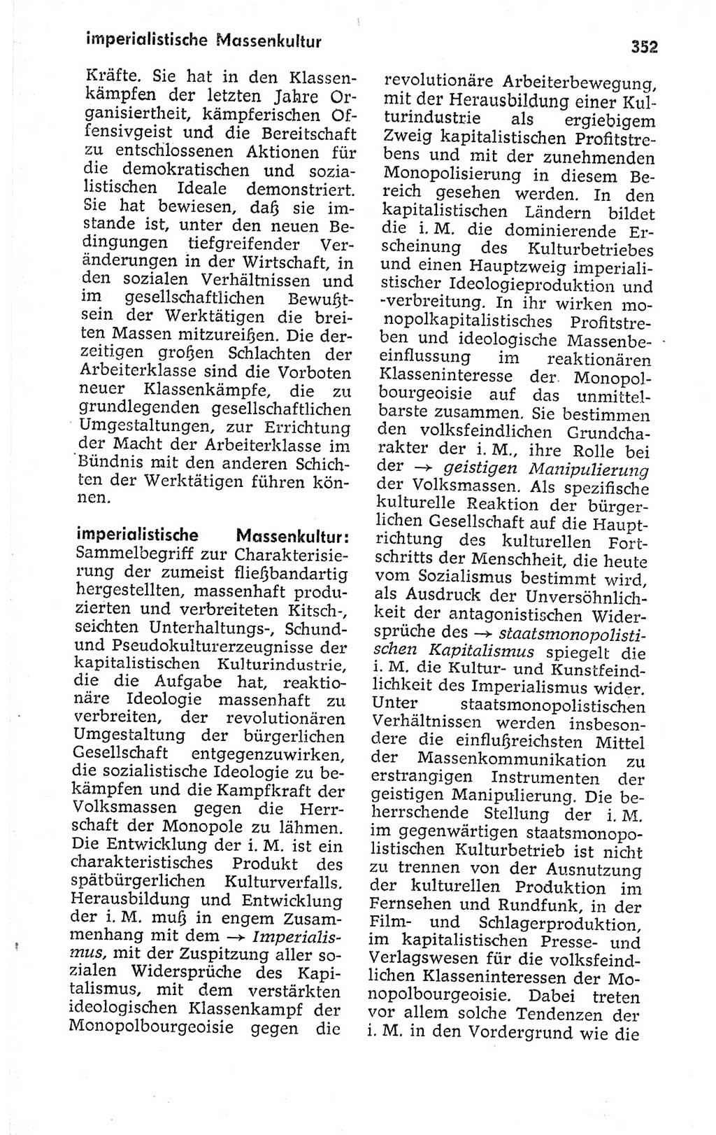 Kleines politisches Wörterbuch [Deutsche Demokratische Republik (DDR)] 1973, Seite 352 (Kl. pol. Wb. DDR 1973, S. 352)