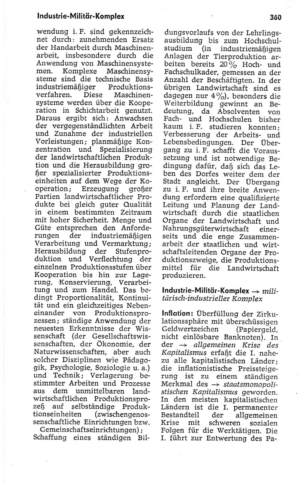 Kleines politisches Wörterbuch [Deutsche Demokratische Republik (DDR)] 1973, Seite 360 (Kl. pol. Wb. DDR 1973, S. 360)