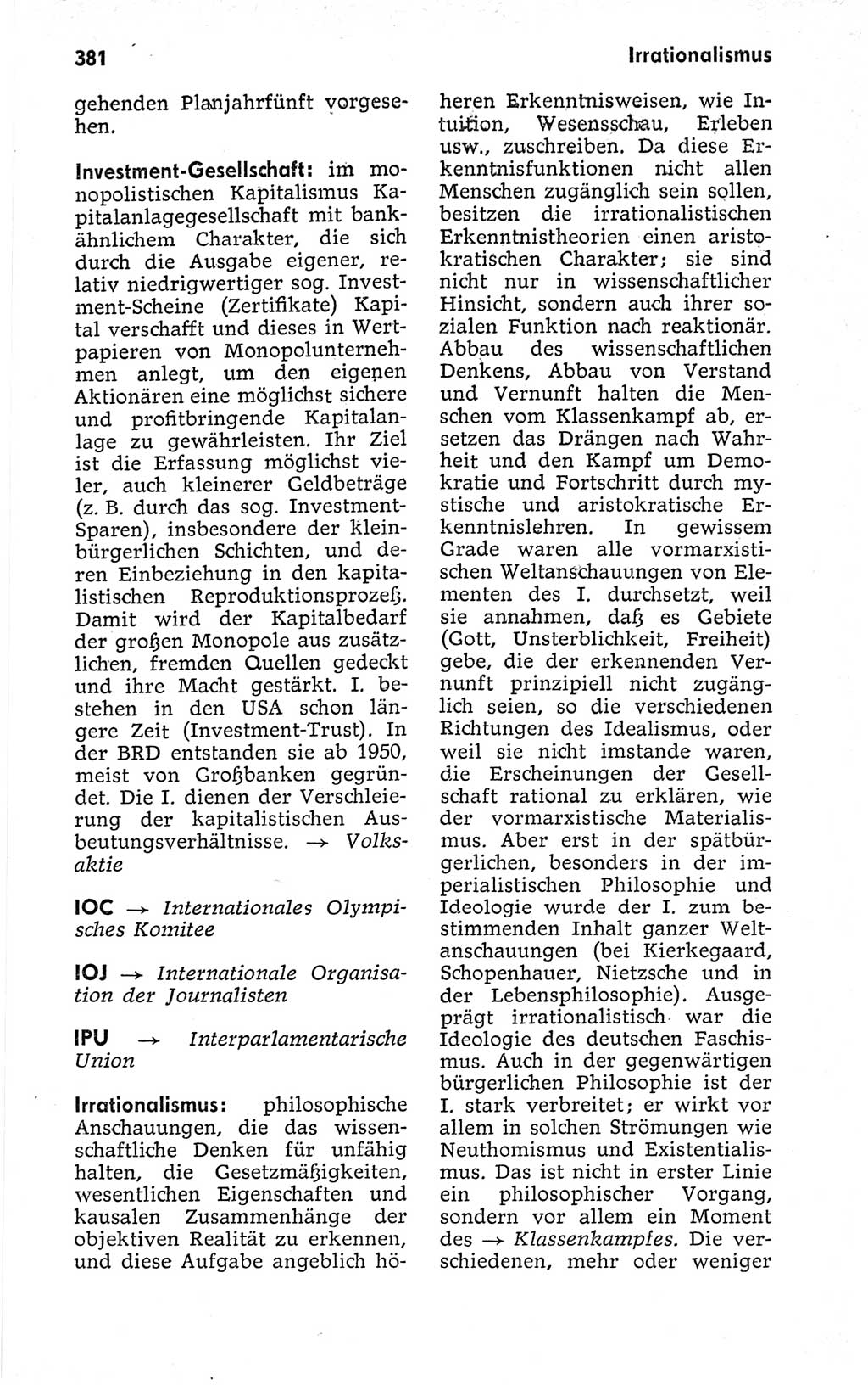 Kleines politisches Wörterbuch [Deutsche Demokratische Republik (DDR)] 1973, Seite 381 (Kl. pol. Wb. DDR 1973, S. 381)