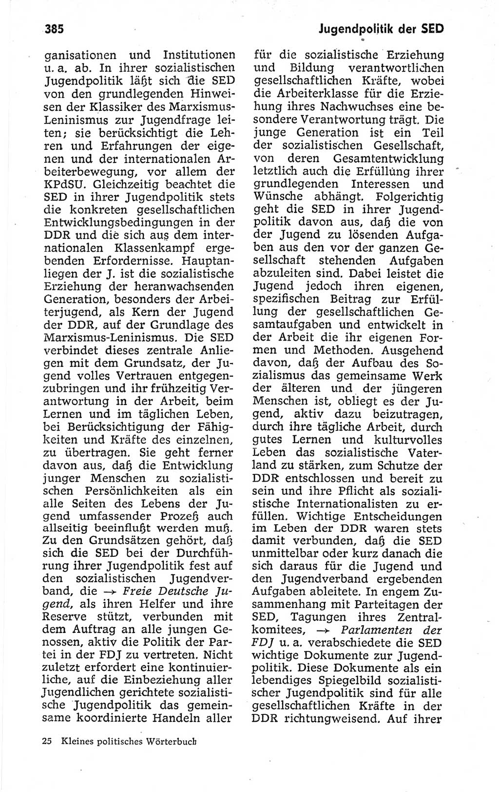 Kleines politisches Wörterbuch [Deutsche Demokratische Republik (DDR)] 1973, Seite 385 (Kl. pol. Wb. DDR 1973, S. 385)