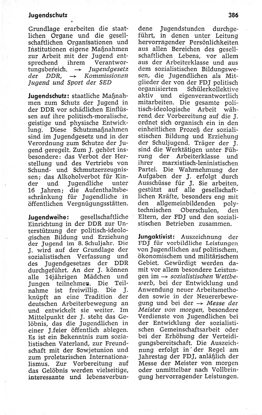 Kleines politisches Wörterbuch [Deutsche Demokratische Republik (DDR)] 1973, Seite 386 (Kl. pol. Wb. DDR 1973, S. 386)