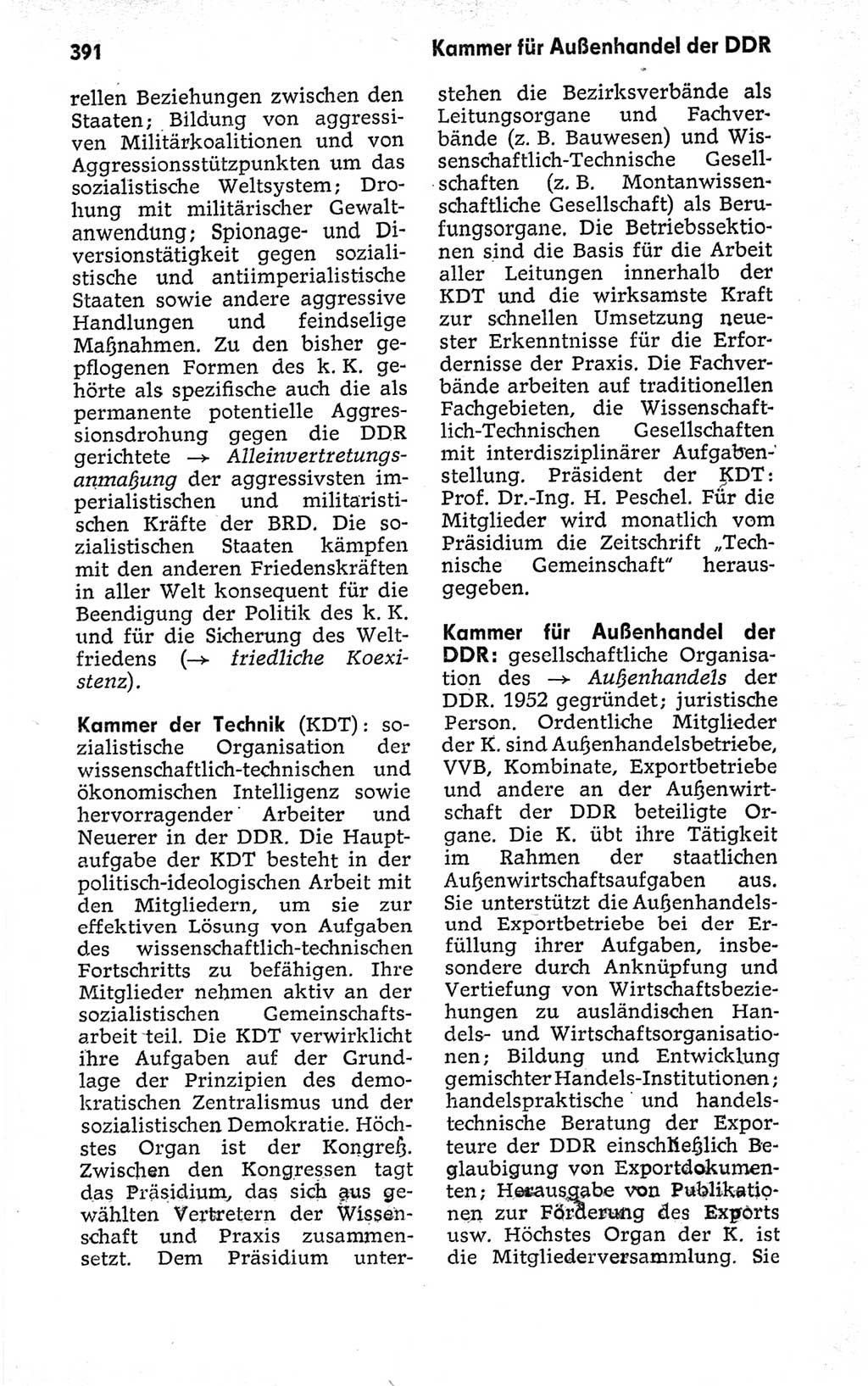 Kleines politisches Wörterbuch [Deutsche Demokratische Republik (DDR)] 1973, Seite 391 (Kl. pol. Wb. DDR 1973, S. 391)