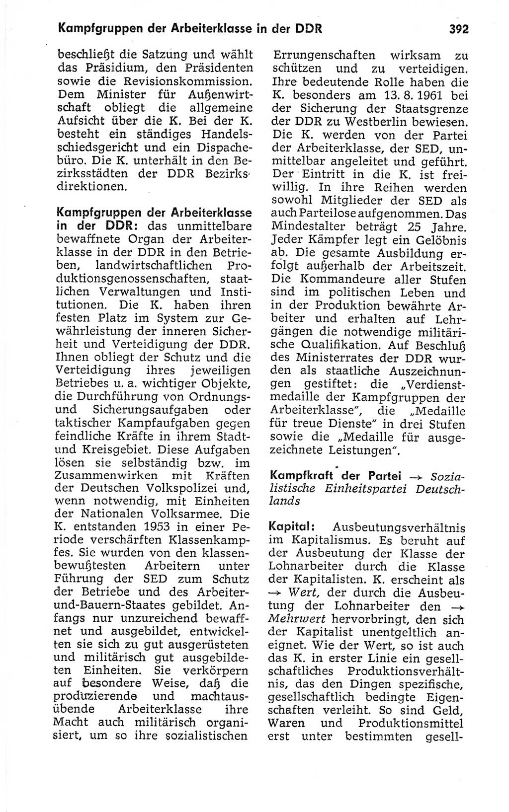 Kleines politisches Wörterbuch [Deutsche Demokratische Republik (DDR)] 1973, Seite 392 (Kl. pol. Wb. DDR 1973, S. 392)