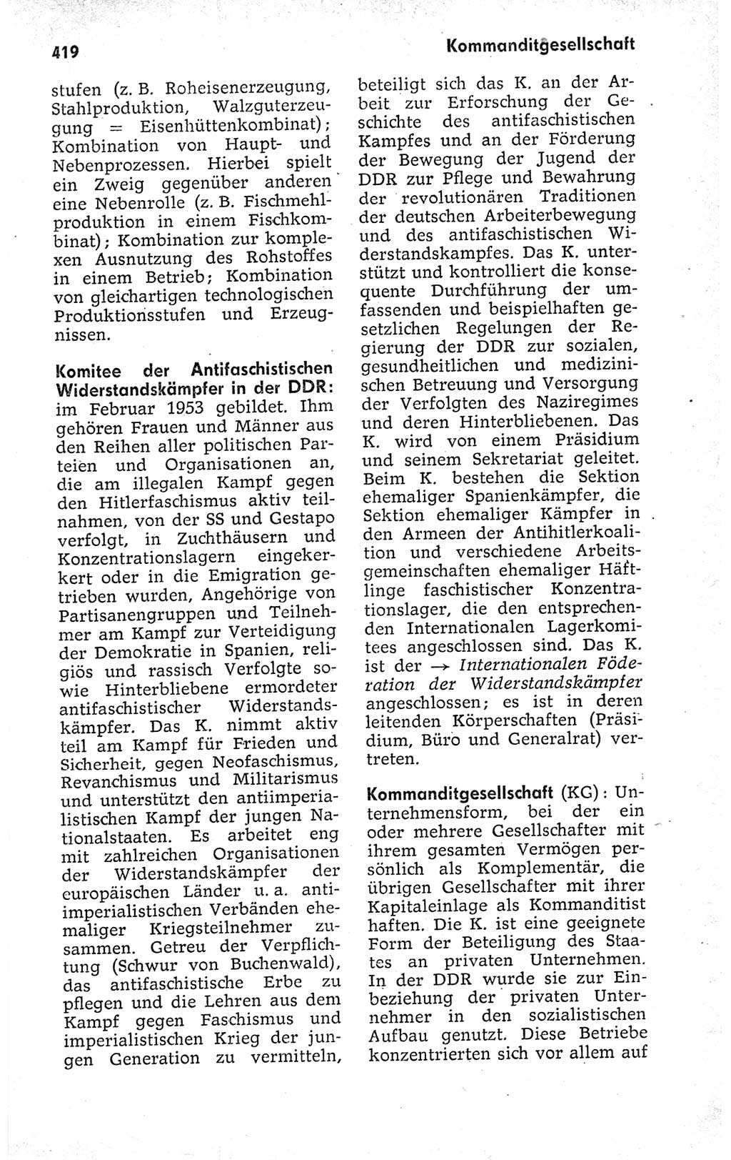 Kleines politisches Wörterbuch [Deutsche Demokratische Republik (DDR)] 1973, Seite 419 (Kl. pol. Wb. DDR 1973, S. 419)