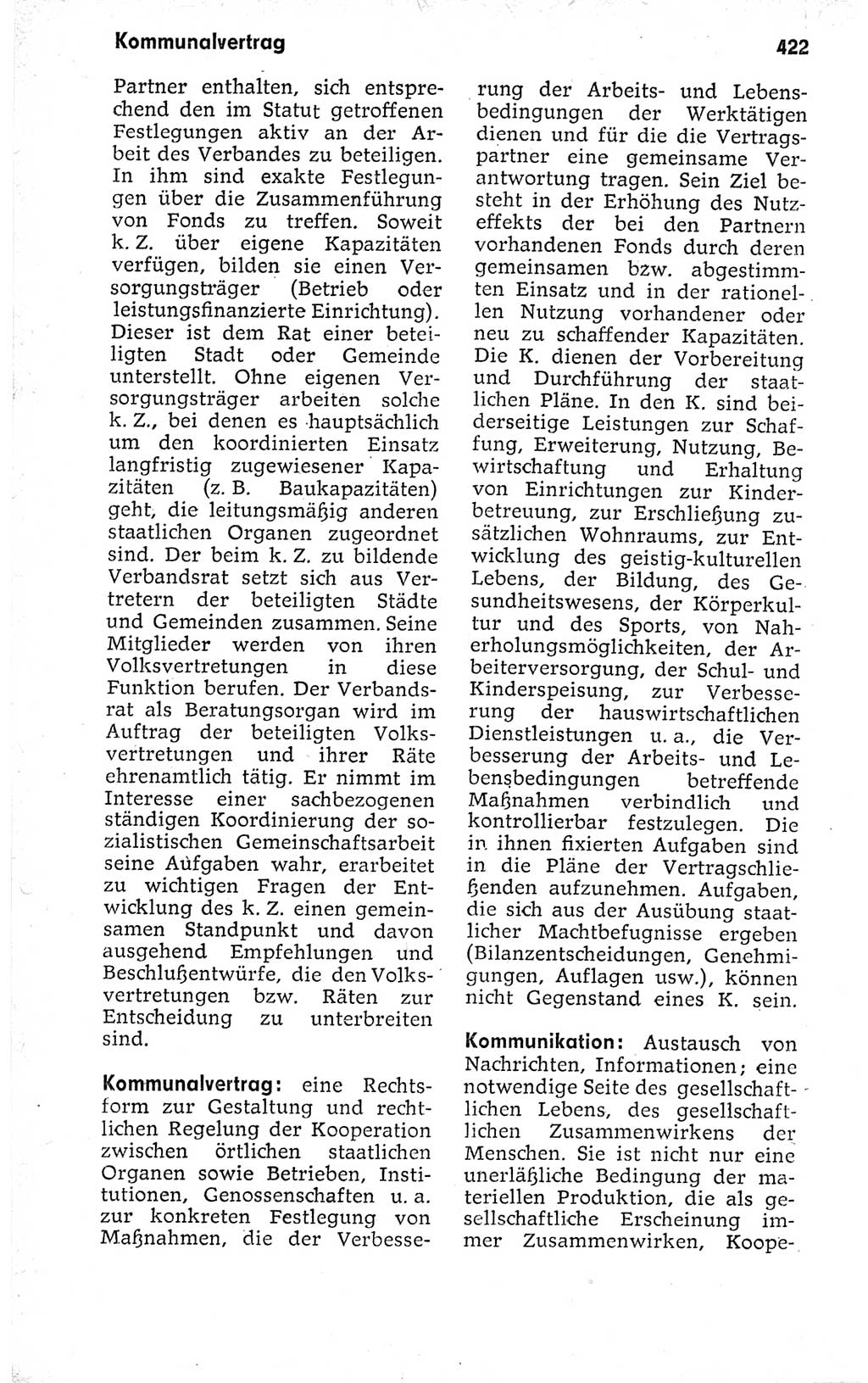 Kleines politisches Wörterbuch [Deutsche Demokratische Republik (DDR)] 1973, Seite 422 (Kl. pol. Wb. DDR 1973, S. 422)