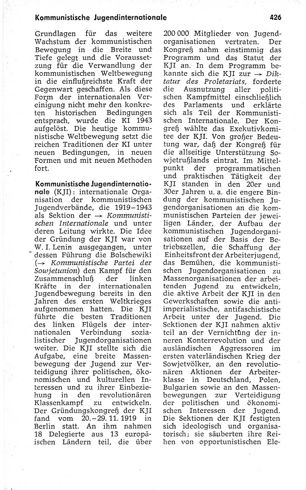 Kleines politisches Wörterbuch [Deutsche Demokratische Republik (DDR)] 1973, Seite 426 (Kl. pol. Wb. DDR 1973, S. 426)