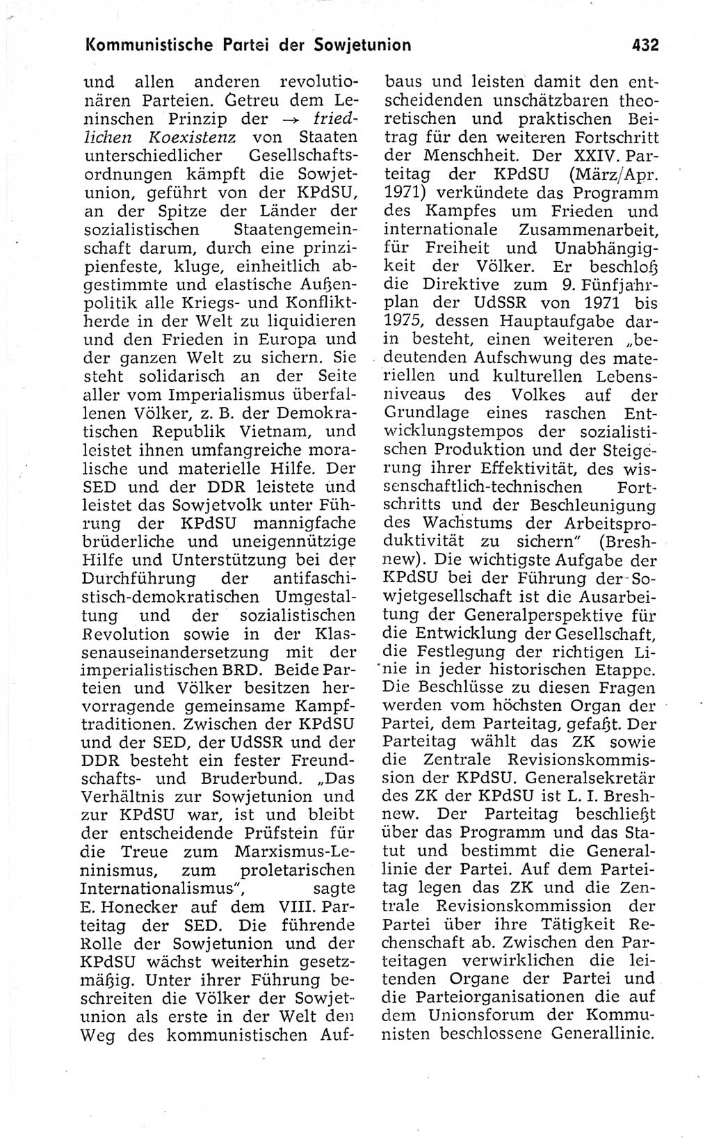 Kleines politisches Wörterbuch [Deutsche Demokratische Republik (DDR)] 1973, Seite 432 (Kl. pol. Wb. DDR 1973, S. 432)