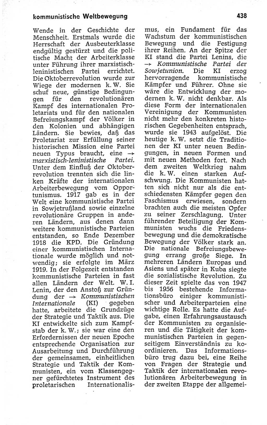 Kleines politisches Wörterbuch [Deutsche Demokratische Republik (DDR)] 1973, Seite 438 (Kl. pol. Wb. DDR 1973, S. 438)