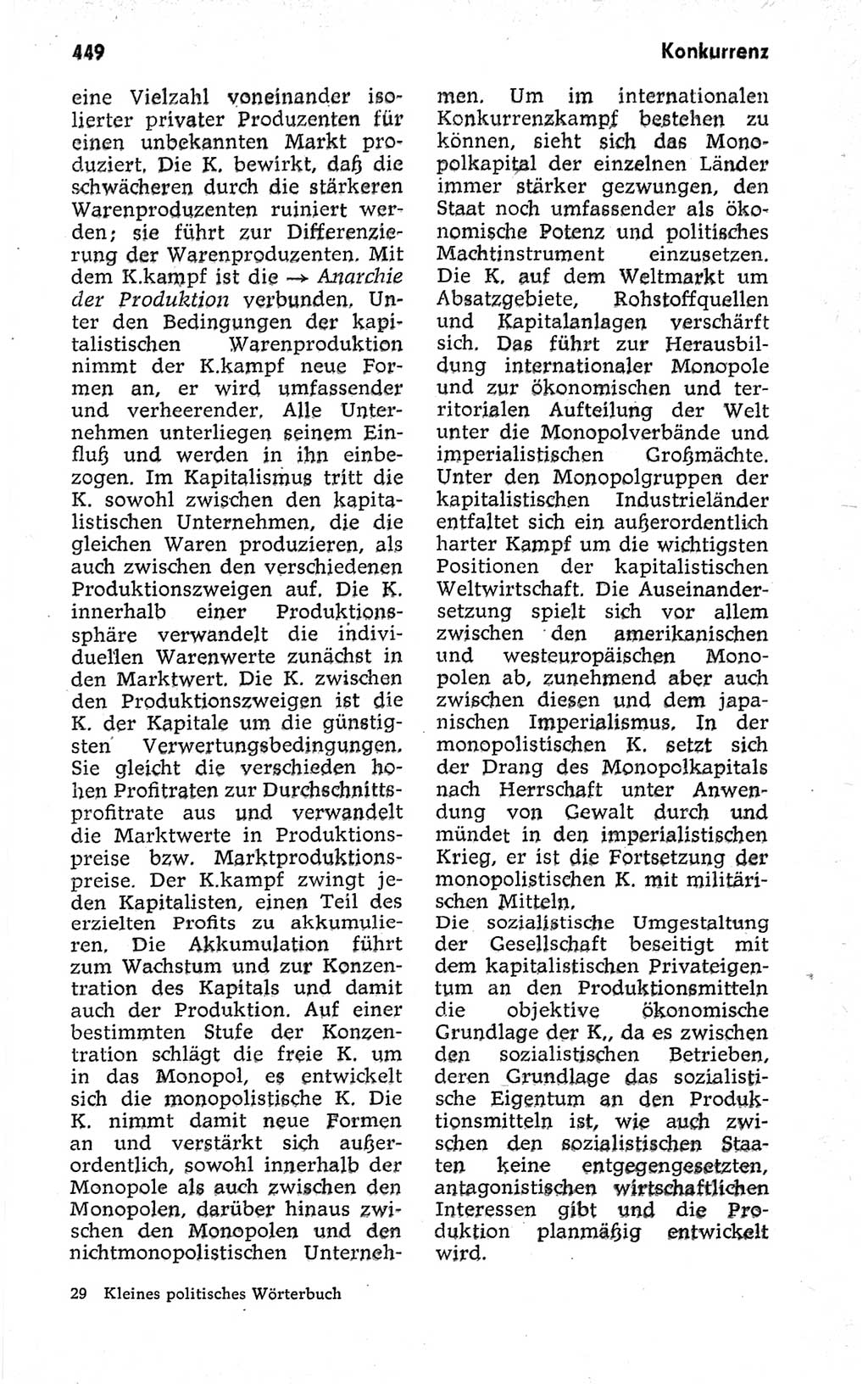 Kleines politisches Wörterbuch [Deutsche Demokratische Republik (DDR)] 1973, Seite 449 (Kl. pol. Wb. DDR 1973, S. 449)