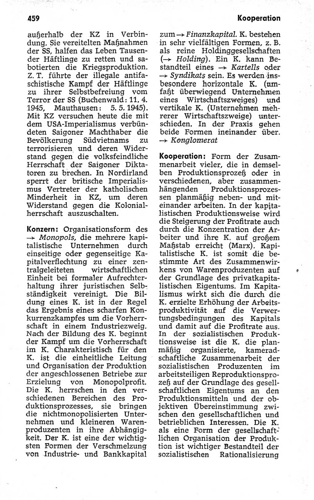 Kleines politisches Wörterbuch [Deutsche Demokratische Republik (DDR)] 1973, Seite 459 (Kl. pol. Wb. DDR 1973, S. 459)