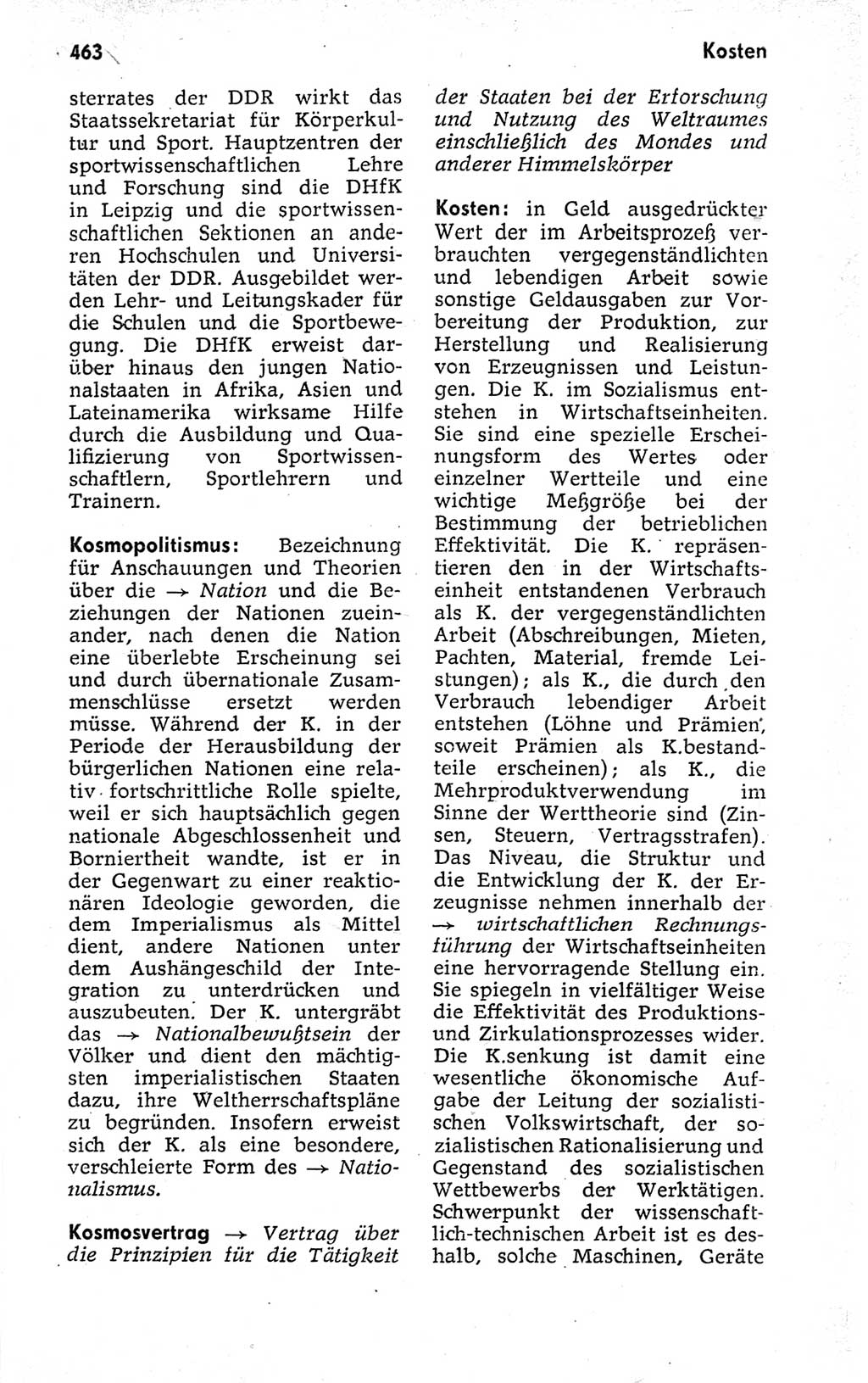 Kleines politisches Wörterbuch [Deutsche Demokratische Republik (DDR)] 1973, Seite 463 (Kl. pol. Wb. DDR 1973, S. 463)