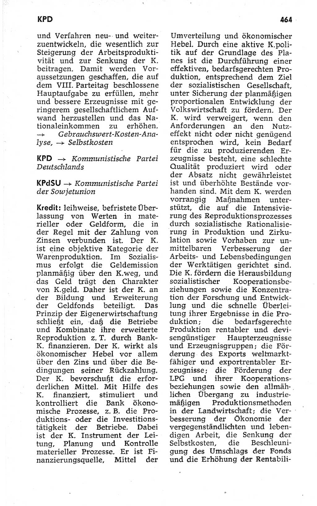 Kleines politisches Wörterbuch [Deutsche Demokratische Republik (DDR)] 1973, Seite 464 (Kl. pol. Wb. DDR 1973, S. 464)