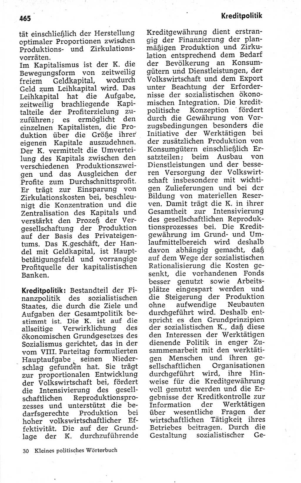 Kleines politisches Wörterbuch [Deutsche Demokratische Republik (DDR)] 1973, Seite 465 (Kl. pol. Wb. DDR 1973, S. 465)