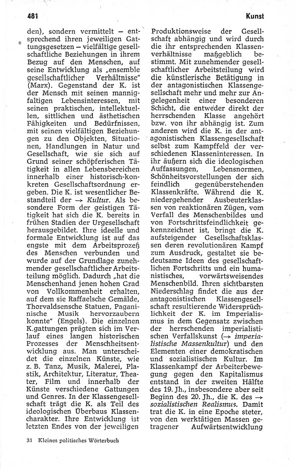 Kleines politisches Wörterbuch [Deutsche Demokratische Republik (DDR)] 1973, Seite 481 (Kl. pol. Wb. DDR 1973, S. 481)