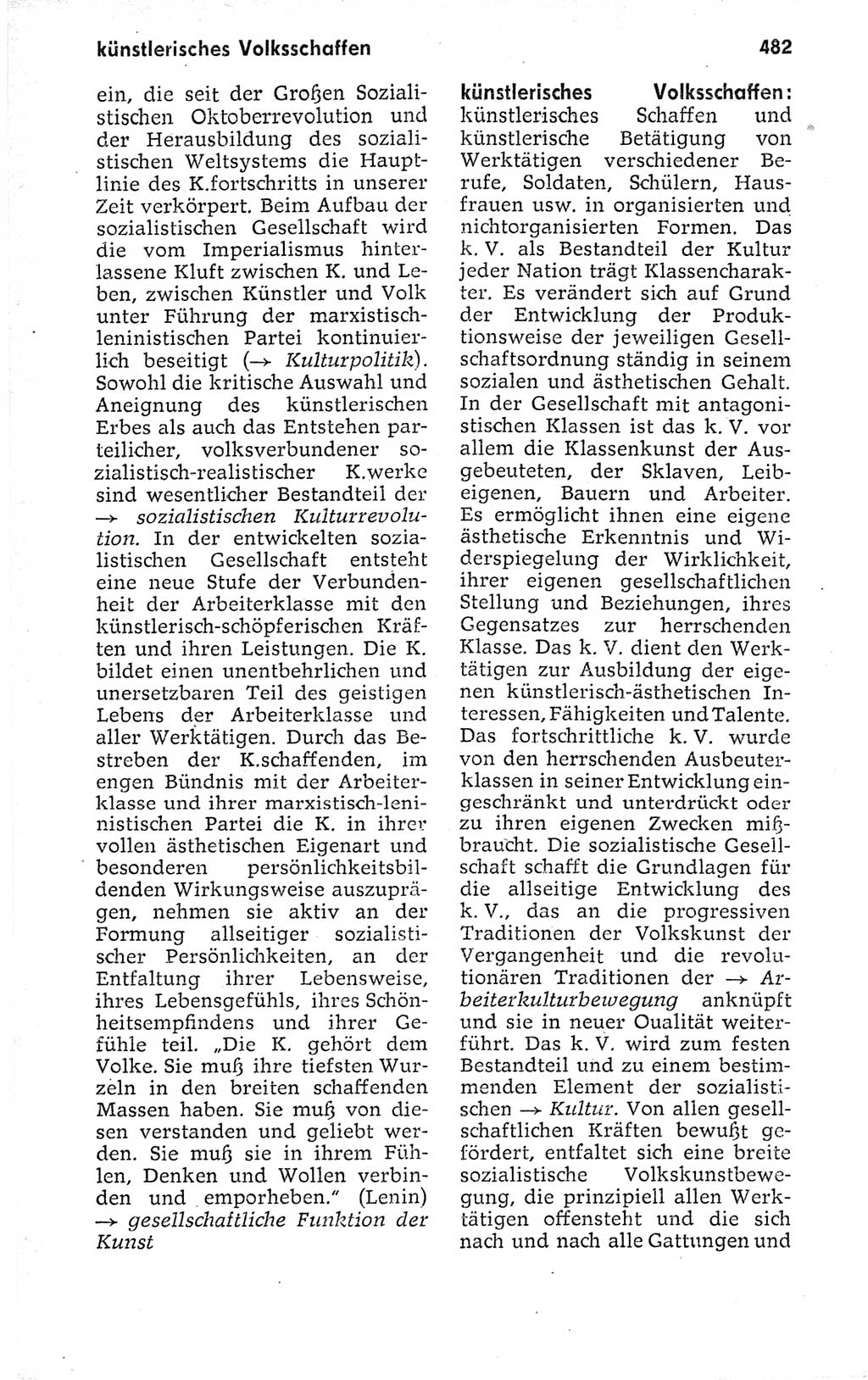 Kleines politisches Wörterbuch [Deutsche Demokratische Republik (DDR)] 1973, Seite 482 (Kl. pol. Wb. DDR 1973, S. 482)