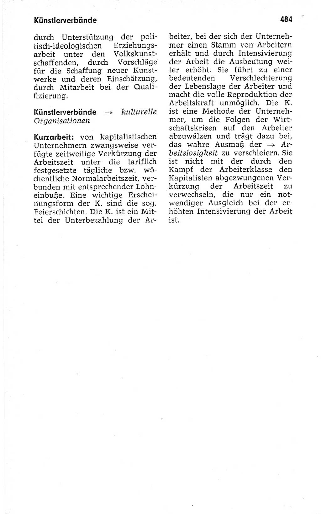 Kleines politisches Wörterbuch [Deutsche Demokratische Republik (DDR)] 1973, Seite 484 (Kl. pol. Wb. DDR 1973, S. 484)