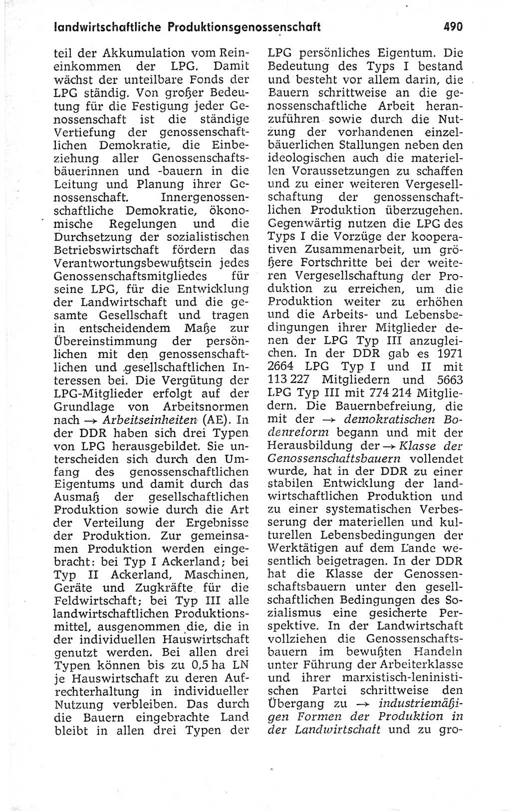 Kleines politisches Wörterbuch [Deutsche Demokratische Republik (DDR)] 1973, Seite 490 (Kl. pol. Wb. DDR 1973, S. 490)