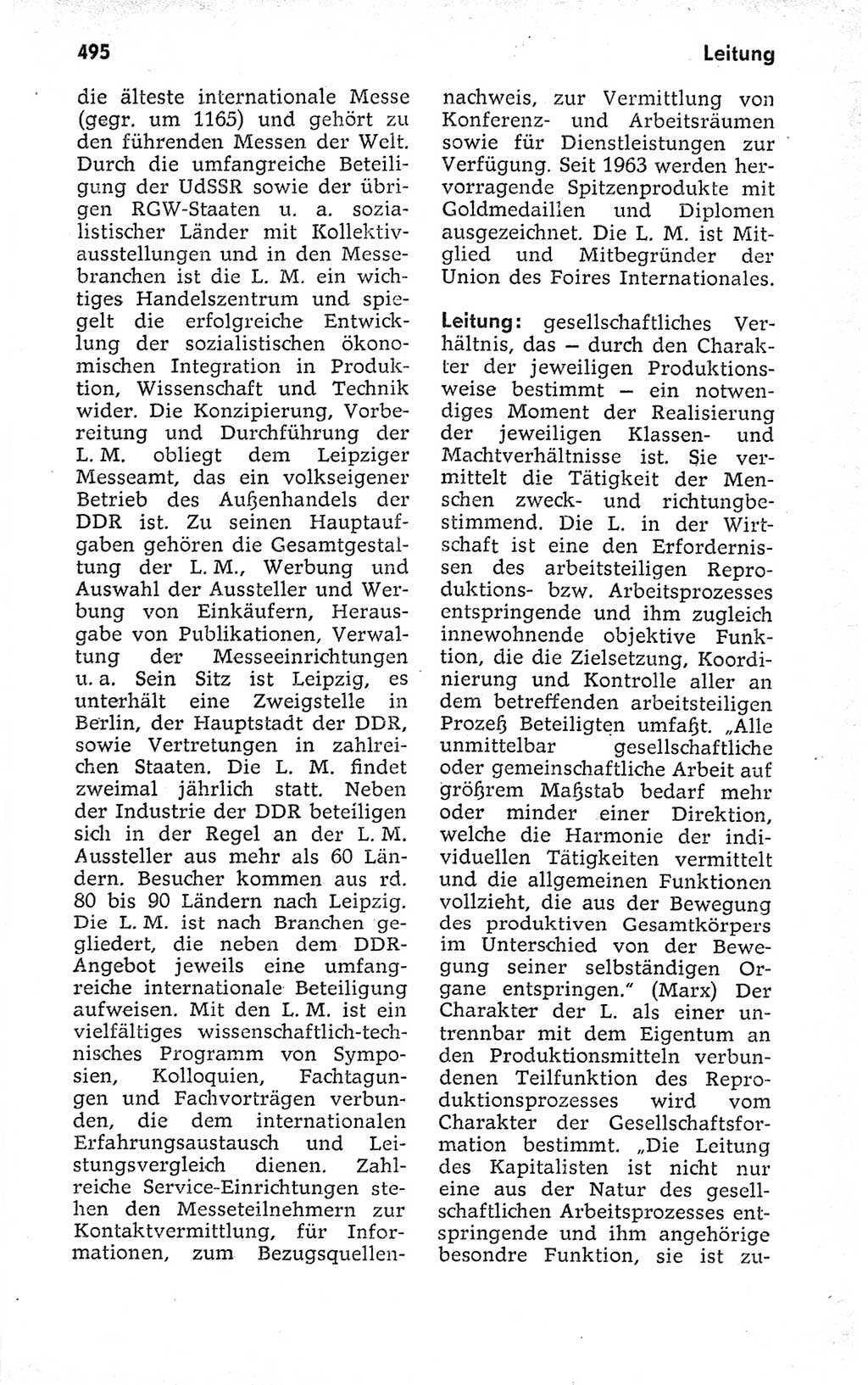 Kleines politisches Wörterbuch [Deutsche Demokratische Republik (DDR)] 1973, Seite 495 (Kl. pol. Wb. DDR 1973, S. 495)