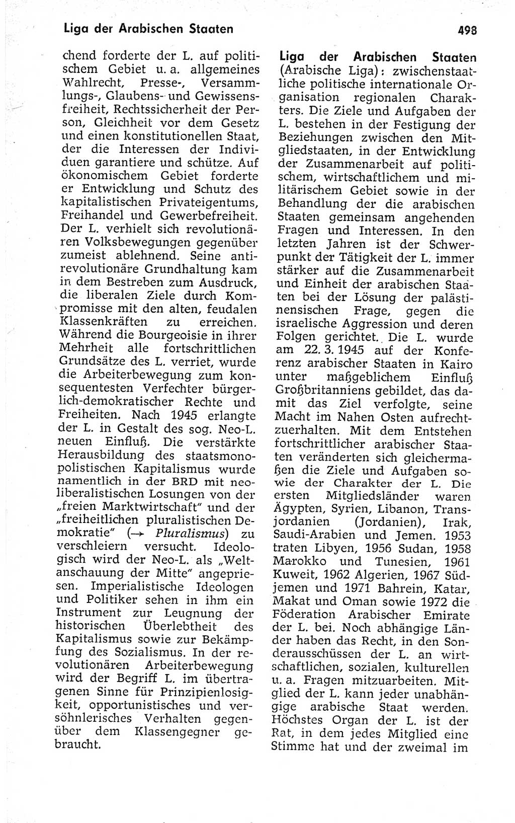 Kleines politisches Wörterbuch [Deutsche Demokratische Republik (DDR)] 1973, Seite 498 (Kl. pol. Wb. DDR 1973, S. 498)