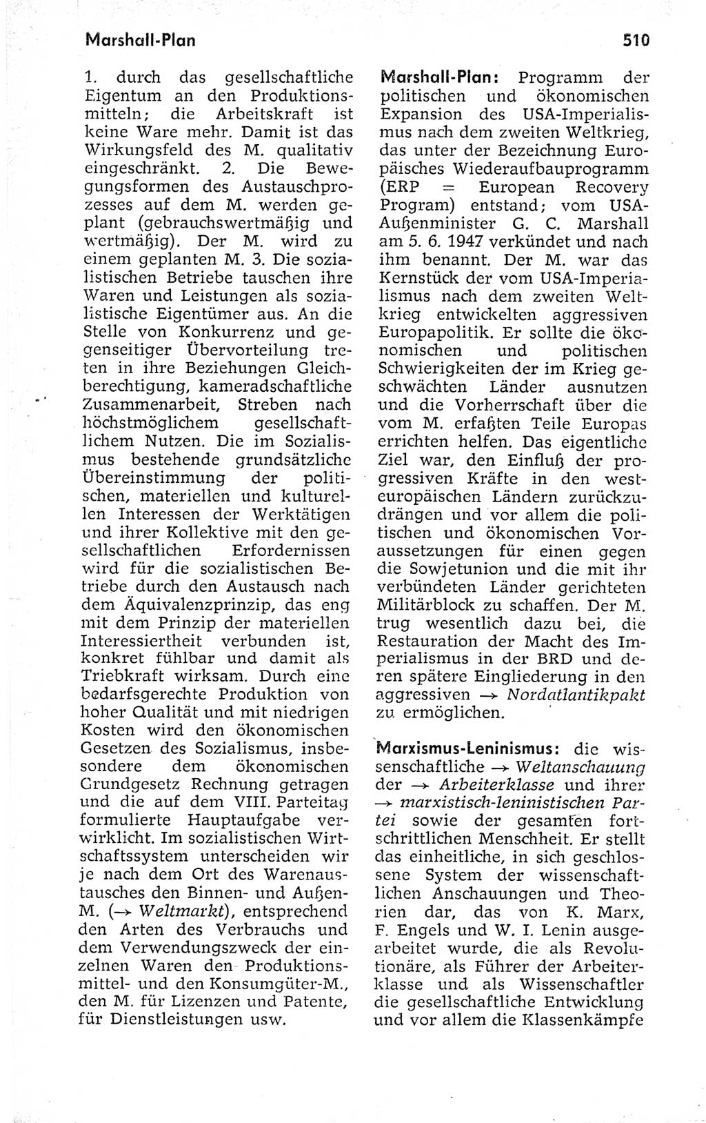 Kleines politisches Wörterbuch [Deutsche Demokratische Republik (DDR)] 1973, Seite 510 (Kl. pol. Wb. DDR 1973, S. 510)